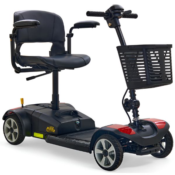 Golden Technologies BuzzAround LT 4-Wheel Mobility Scooter - Lightweight Travel Scooter for Adults & Seniors - Foldable Electric Scooter for Shopping, Travel & Outdoor Activities