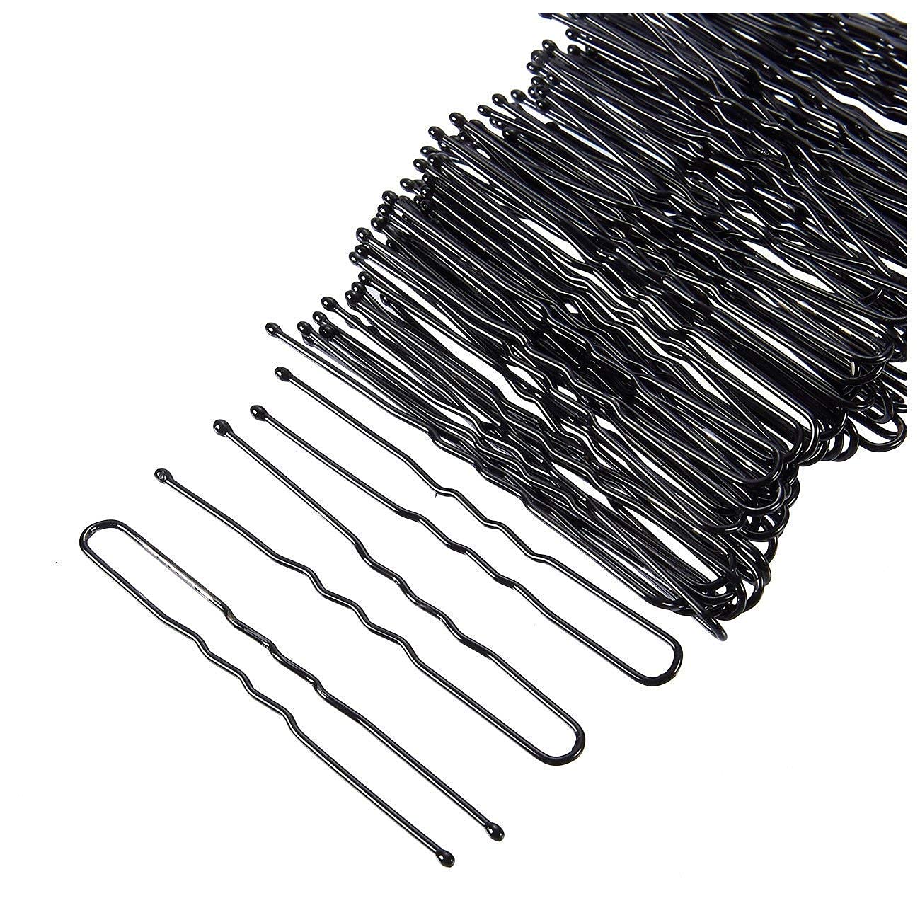 **Sidhav Hair Donut Bun Maker Set - 3 Sizes (Black) with 30 U-Shaped Bobby Pins (6.5cm) for Salon & DIY Hairstyles - Perfect for Updos, Ponytails & Special Occasions**