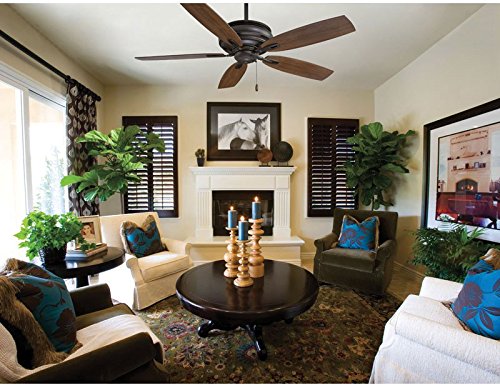 Minka-Aire F614-PW 54 Inch Energy Star Certified Ceiling Fan with Light in Timeless Pewter Finish - Perfect for Living Room, Bedroom, and Outdoor Spaces