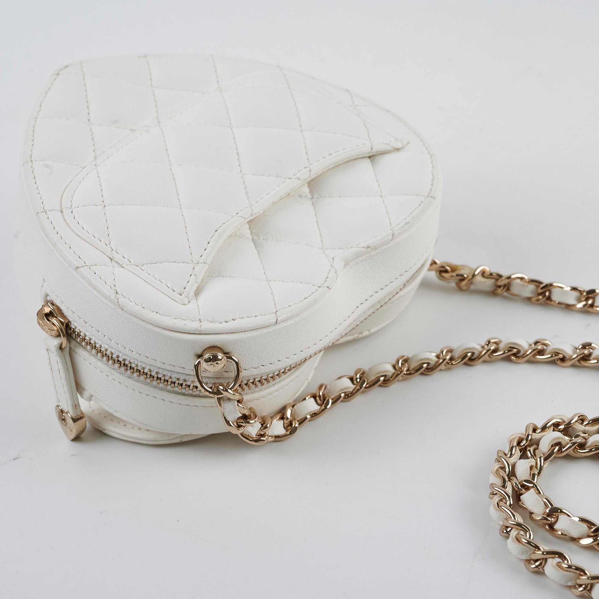 Chanel Mini Heart Bag White 32 Series - Luxury Crossbody Bag for Women | Perfect for Date Night, Parties & Special Occasions