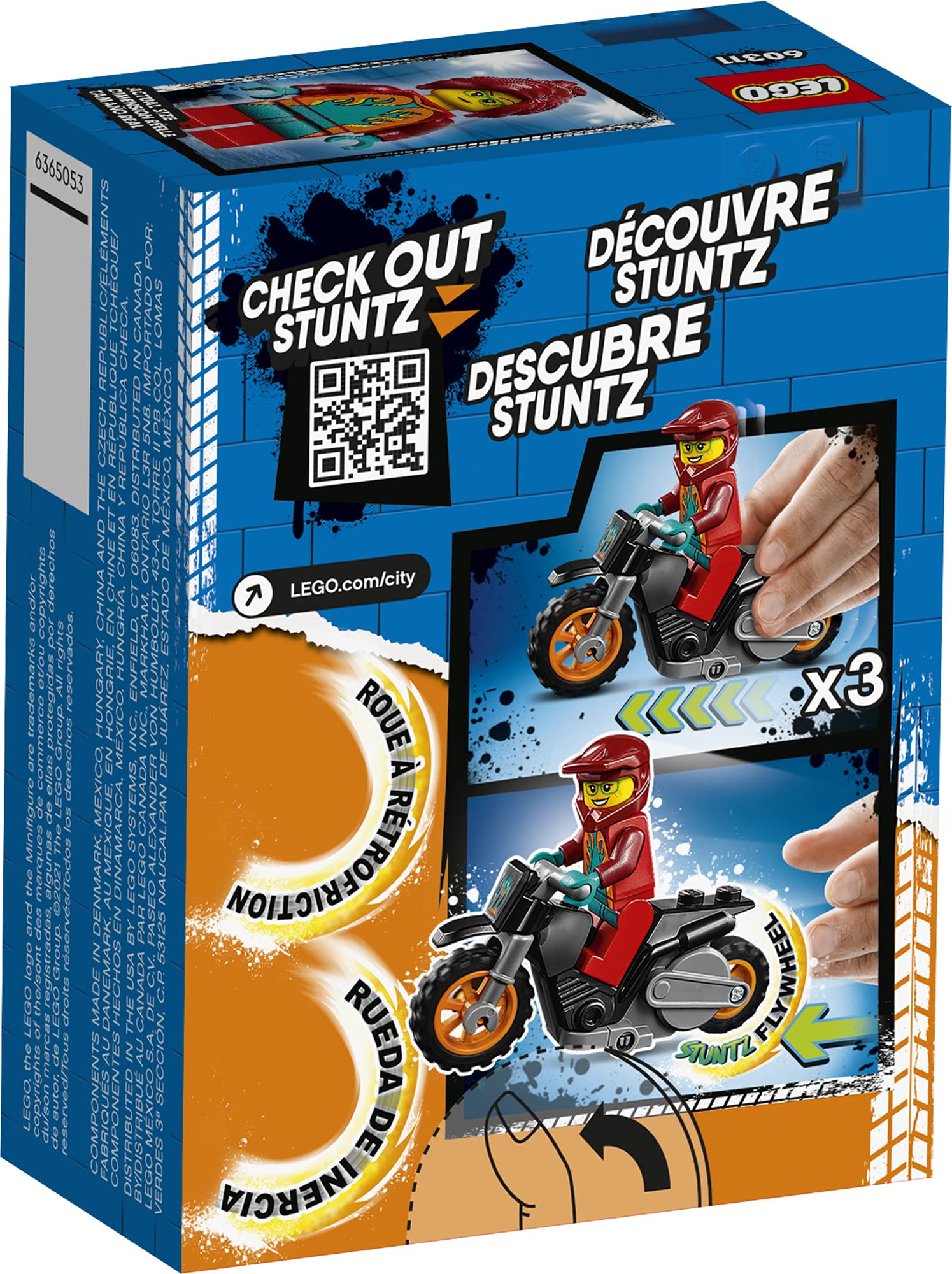 LEGO City Fire Stunt Bike 60311 Building Kit - 11-Piece Firefighter Toy for Kids Ages 5+, Creative Construction Playset for Fire Rescue Adventures & Pretend Play