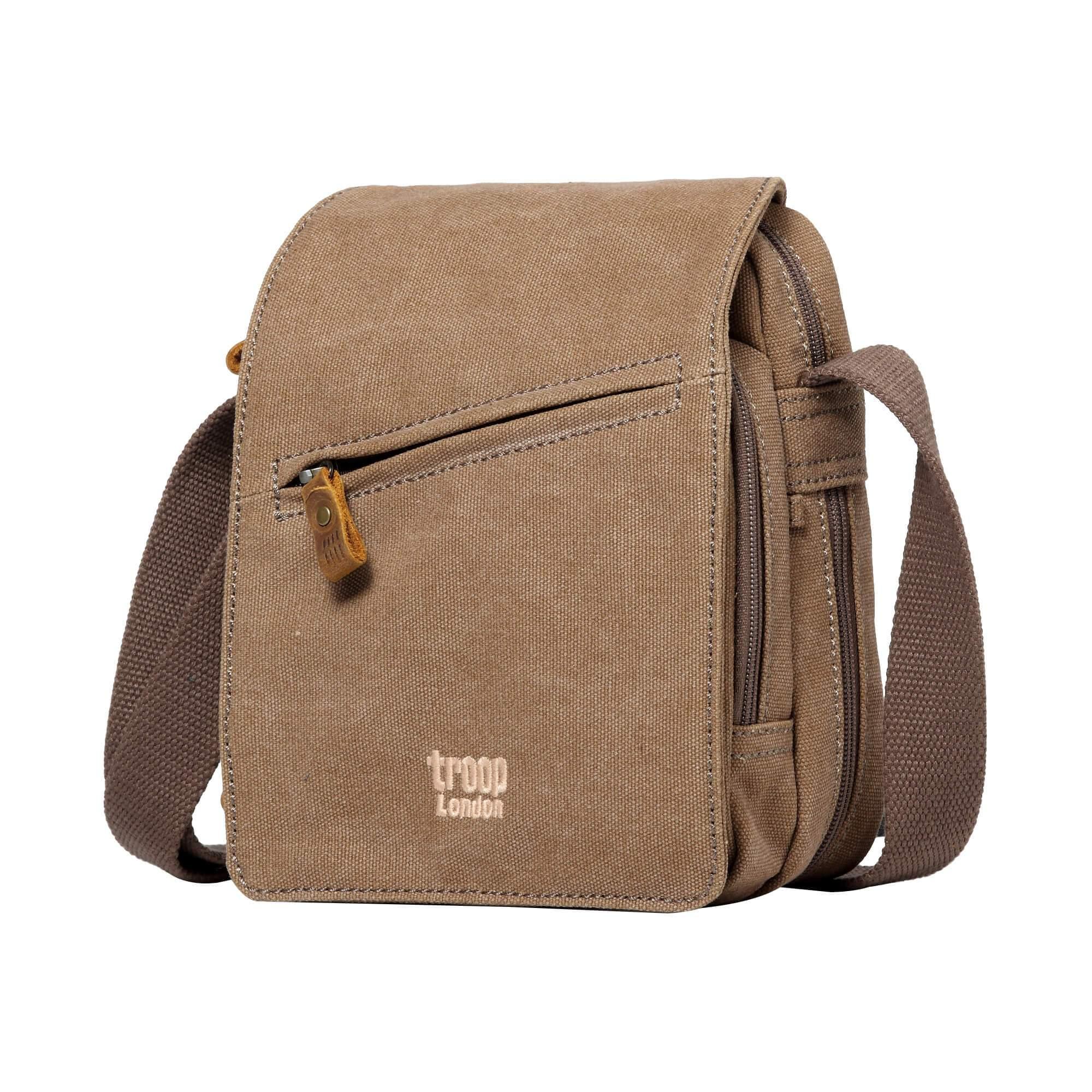 TRP0239 Troop London Classic Canvas Crossbody Bag - Stylish & Durable for Travel, Work & Everyday Use