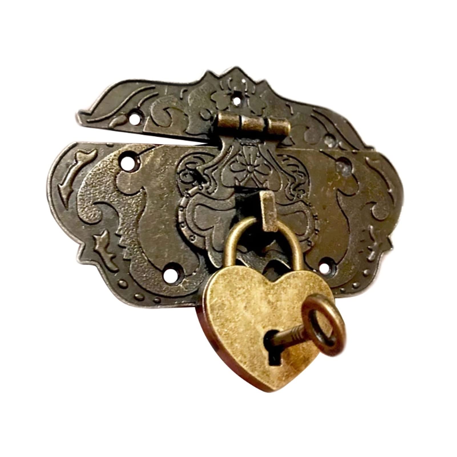 Vintage Style Cabinet Lock Jewelry Box - Antique Brass Cabinet Lock for Jewelry Chest, Gift Box & Home Decor - Perfect for Jewelry Storage, Wedding Gifts & Vintage Home Accessories
