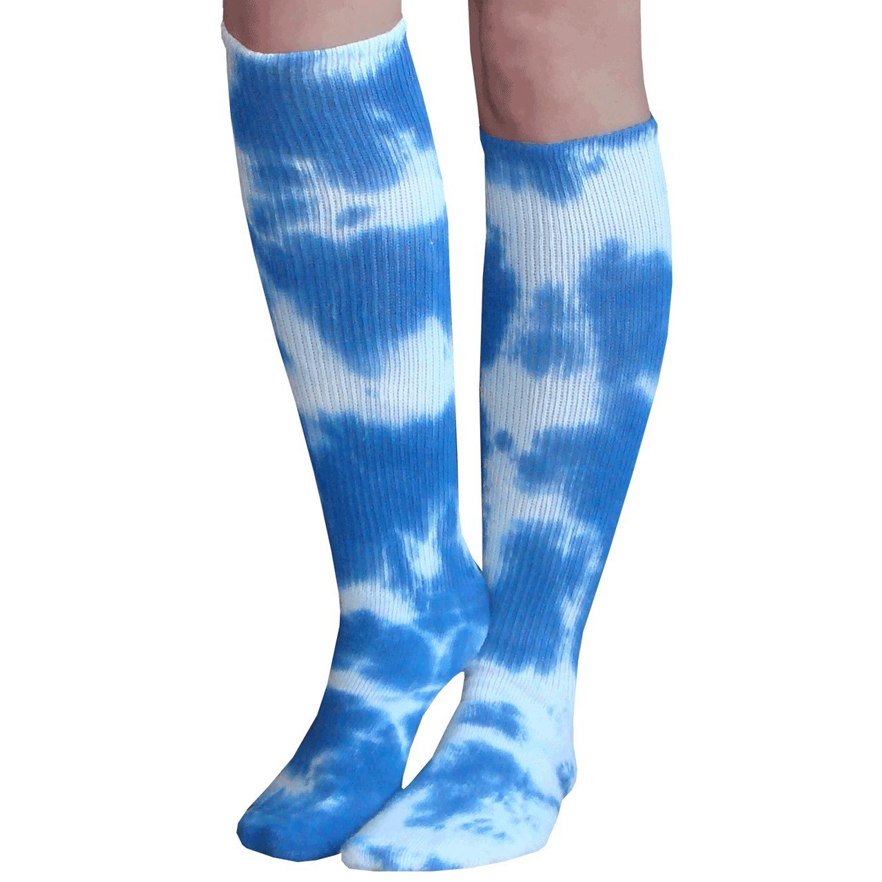 Chrissy's Socks Women's Tie Dye Knee High Socks - Colorful Fashion Socks for Women, Yoga, Running & Casual Wear