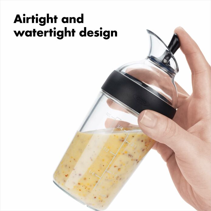 Portable Salad Dressing Shaker Bottle - Leakproof Kitchen Condiment Container for Oil, Vinegar & Homemade Dressings - Perfect for Salads, Meal Prep & Healthy Eating