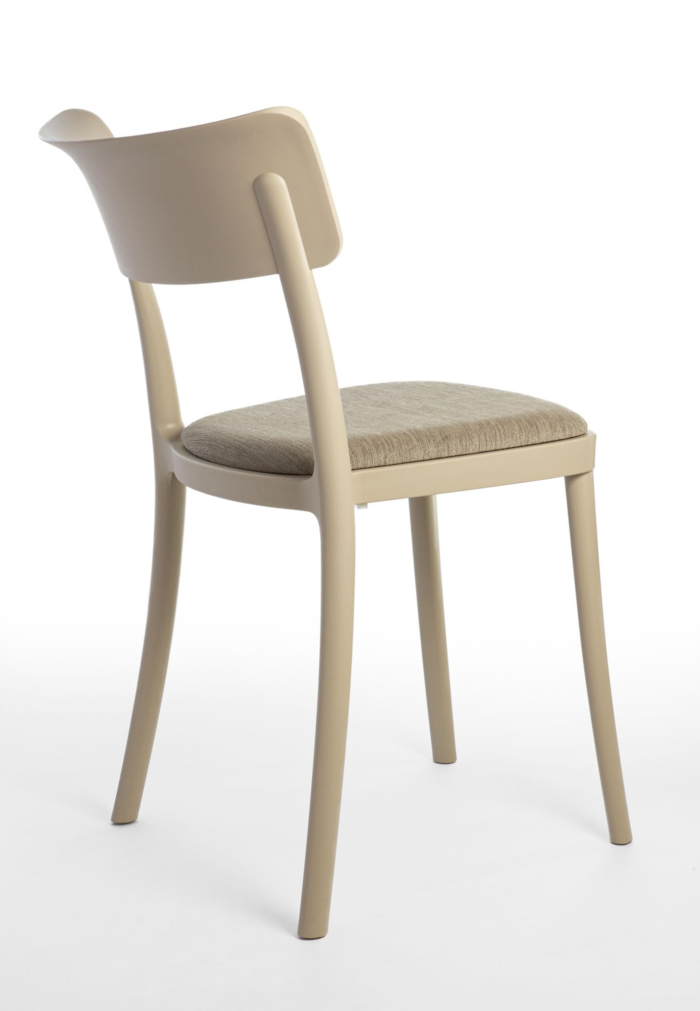 Bellelli Design Modern Velvet Upholstered Dining Chair - Polypropylene Frame with Plush Velvet Cushion - Perfect for Kitchen, Dining Room, Bar & Restaurant - SARETTA Set of 6 Beige Chairs for Elegant Home Decor