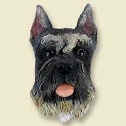 Hand-Painted Schnauzer Resin Magnet - Unique Design for Refrigerator, Office & Home Decor - Conversation Concepts