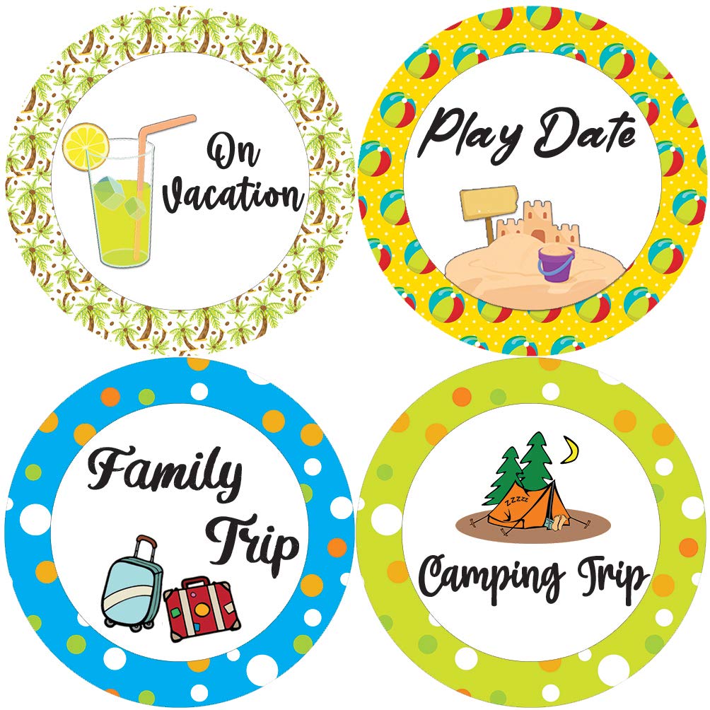 Premium Vacation Planner Stickers (5-Sheet Pack) - High Quality Travel Journal Stickers for Kids, Teens & Adults - Perfect for Scrapbooking, Bullet Journals, Party Favors & Corporate Gifts