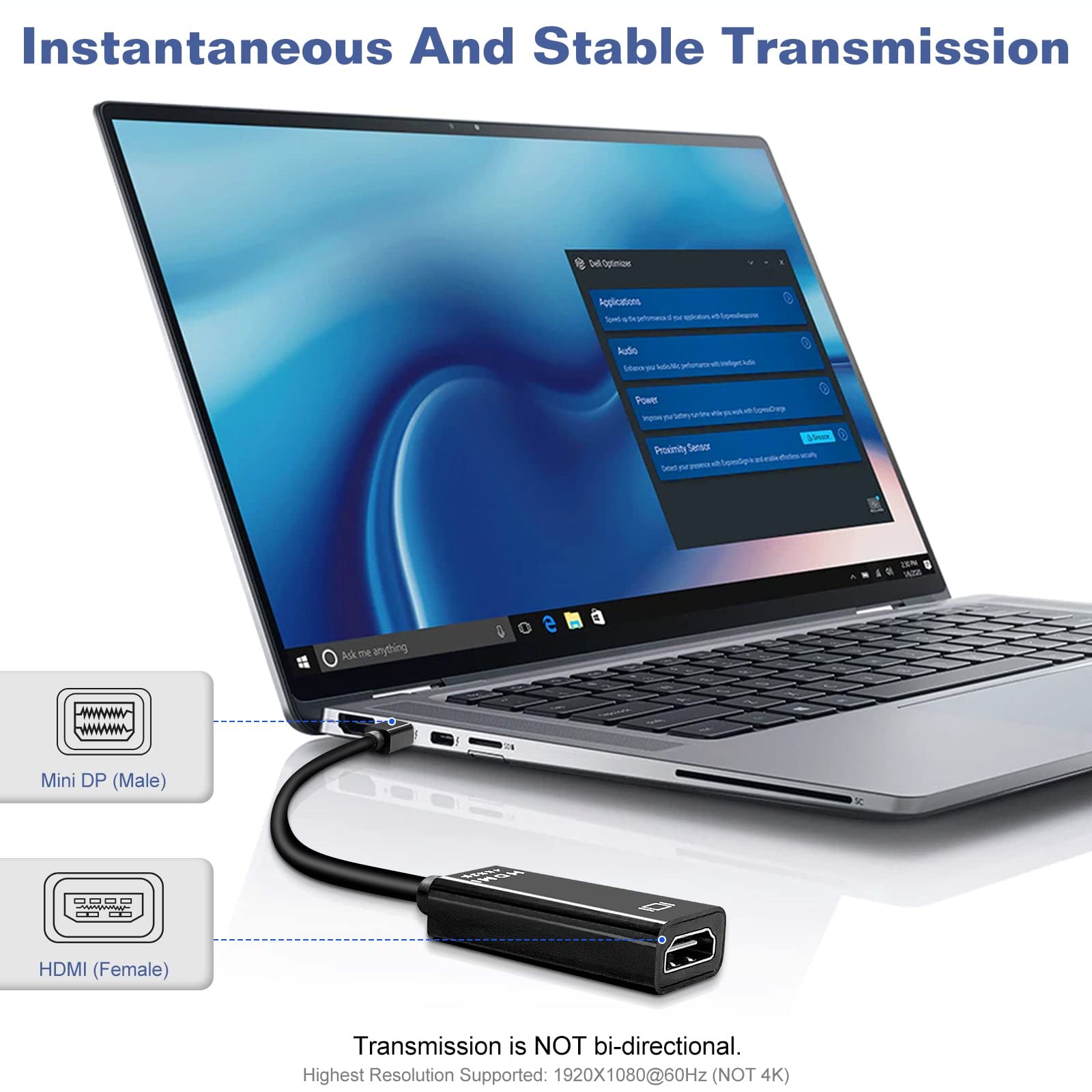 Lenovo ThinkPad T450s Mini DisplayPort to HDMI Adapter 2-Pack - Compatible with MacBook Air/Pro, Microsoft Surface Pro/Dock, Projectors - Perfect for Home Office, Presentations & Multi-Monitor Setup