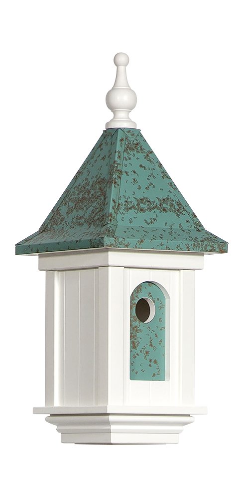 Victorian Birdhouse with Top & Weathervane - Handcrafted Wooden Bird House for Garden, Patio, or Backyard Decoration - Perfect Gift for Bird Lovers