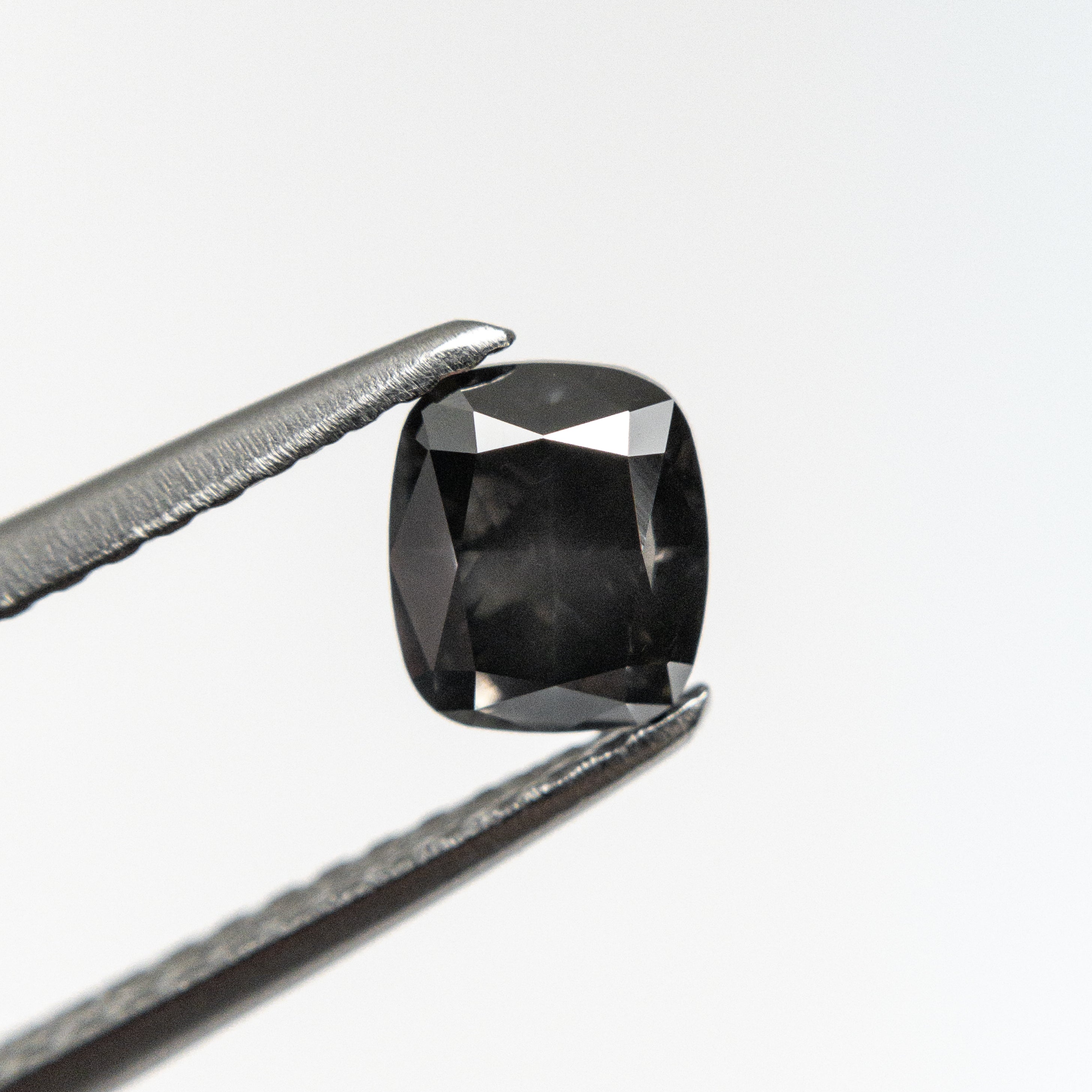 0.73ct Fancy Dark Grey Cushion Cut Diamond (5.28x4.54x3.21mm) SI2 Clarity - Perfect for Engagement Rings & Fine Jewelry