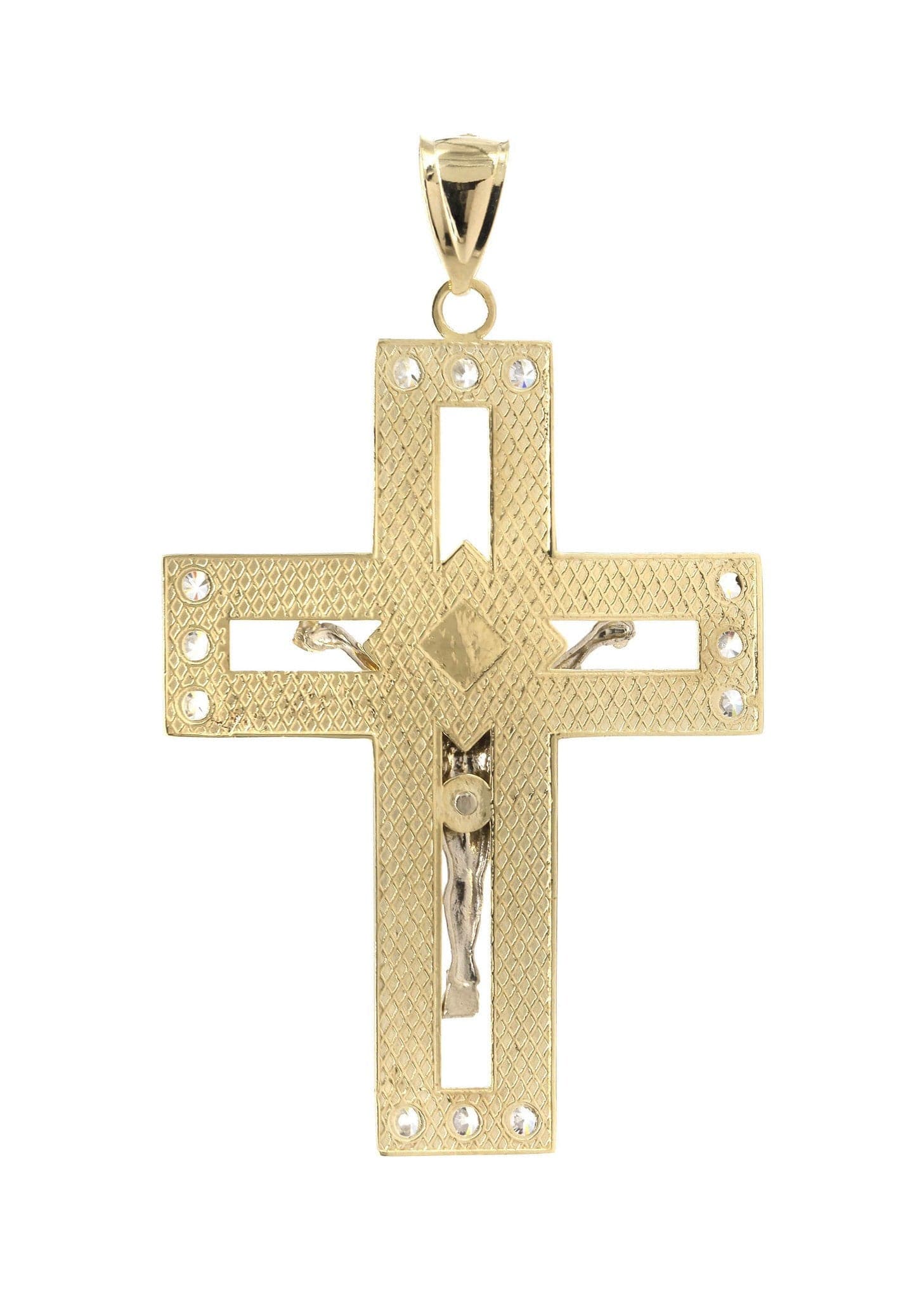 10K Gold Cross Pendant for Women & Men - 9.2 Grams Religious Jewelry - Perfect for Baptism, First Communion, Confirmation & Everyday Wear