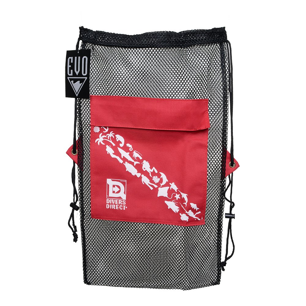 EVO Divers Direct Mesh Snorkel Bag - Lightweight Waterproof Snorkeling Gear Storage for Travel & Beach - Perfect for Scuba Diving, Swimming & Water Sports Accessories