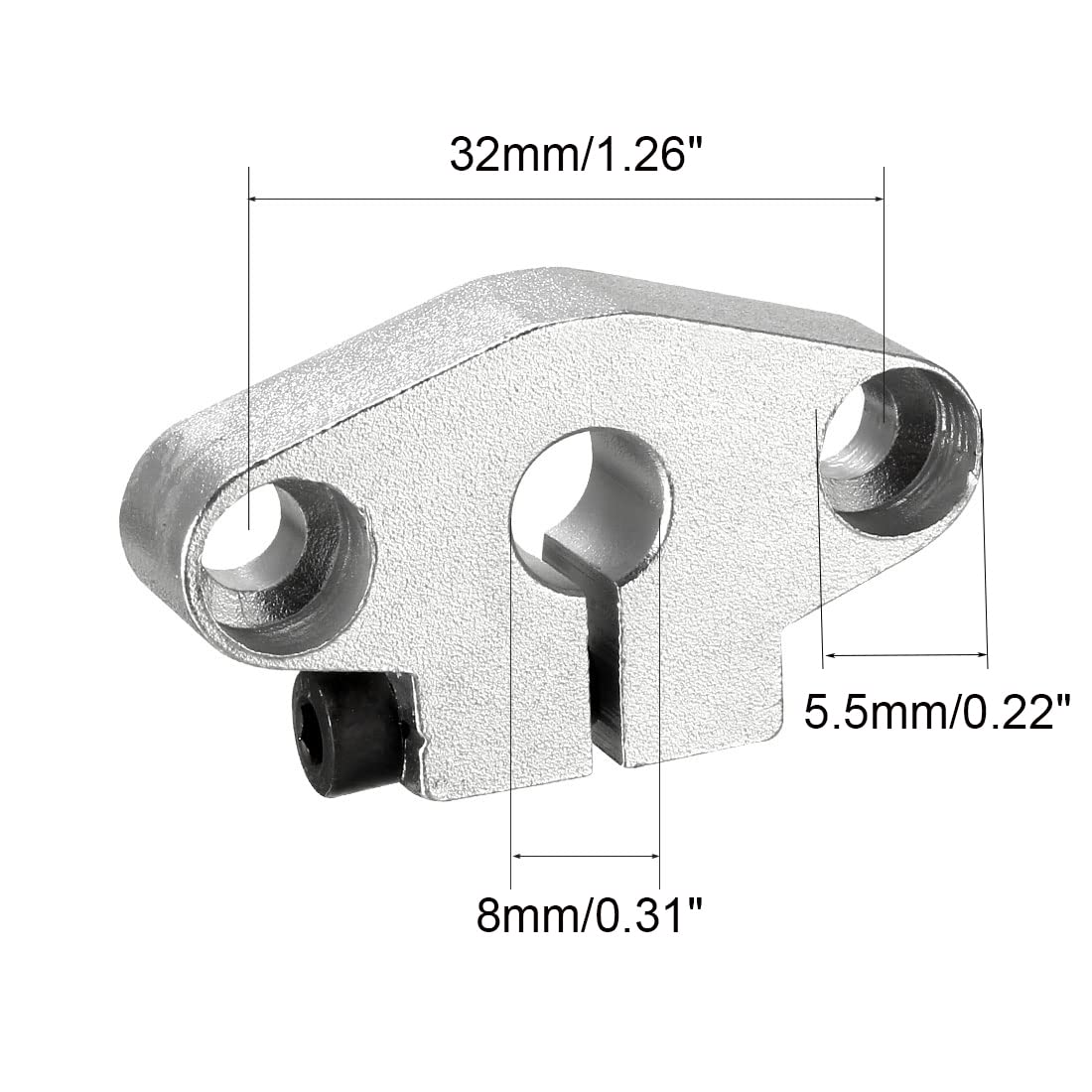 4pcs SHF8 Aluminum Linear Rod Rail Shaft Support 8mm Linear Motion Guides for CNC 3D Printer - Perfect for DIY CNC Machines, 3D Printers, and Robotics Projects