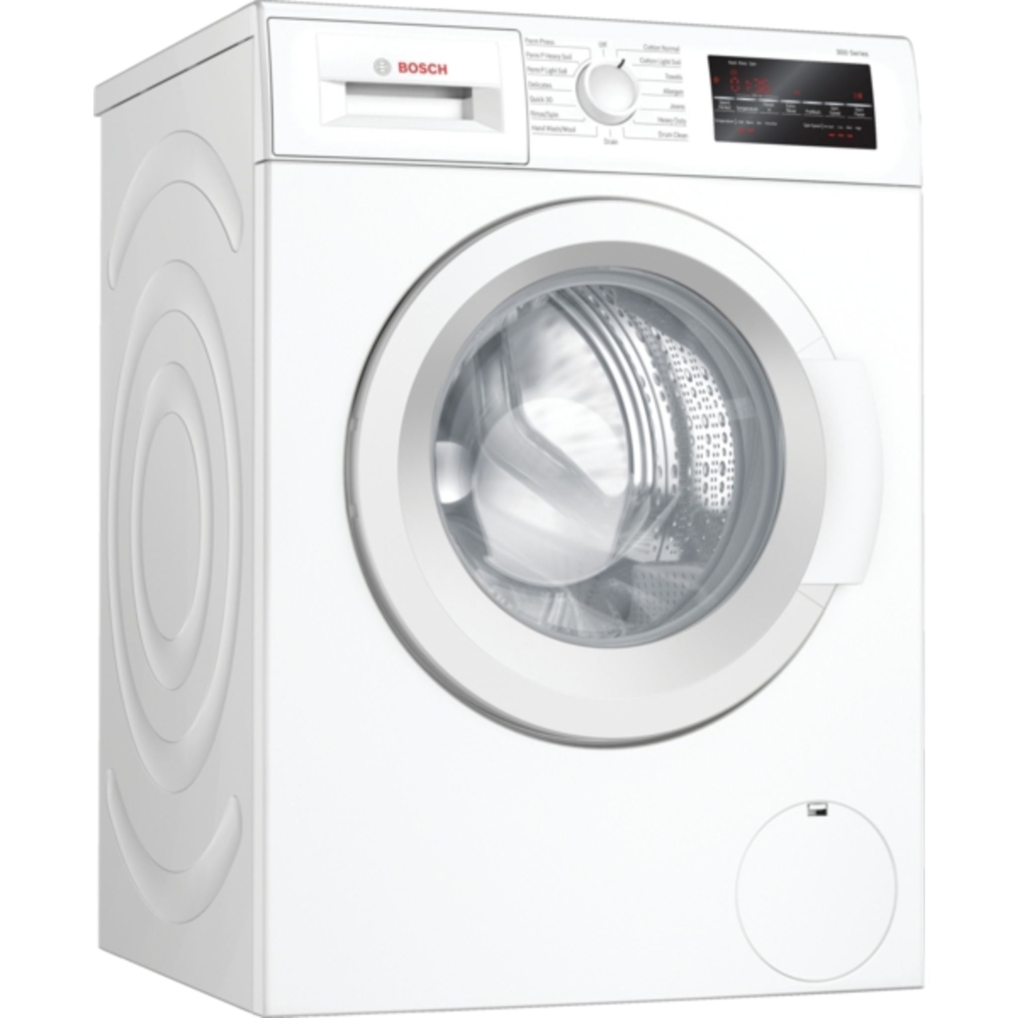 Bosch WAT28400UC 24 Inch White Front Load Washing Machine - Energy Efficient, Quiet Operation for Laundry Room or Small Spaces