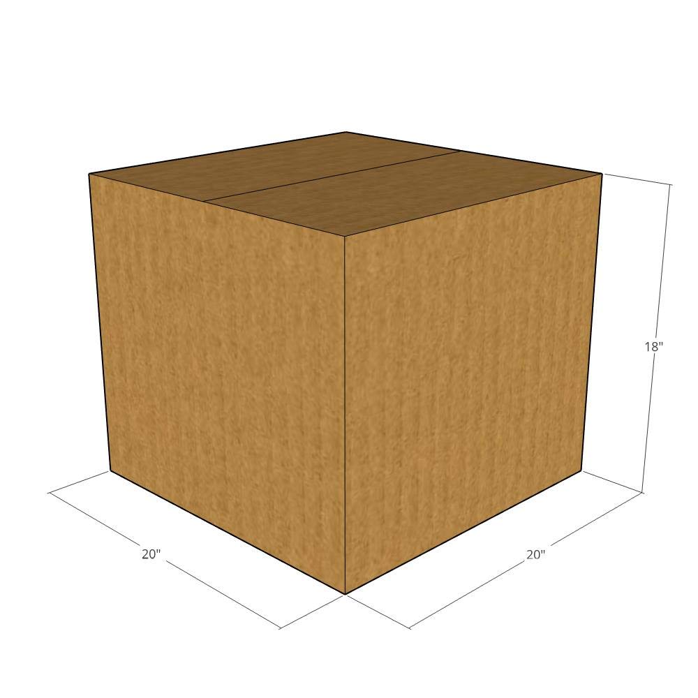 150 New Corrugated Shipping Boxes 20x20x18 Inches - 32 ECT Strength - Heavy Duty Moving & Storage Boxes for Home, Office & Ecommerce Packaging