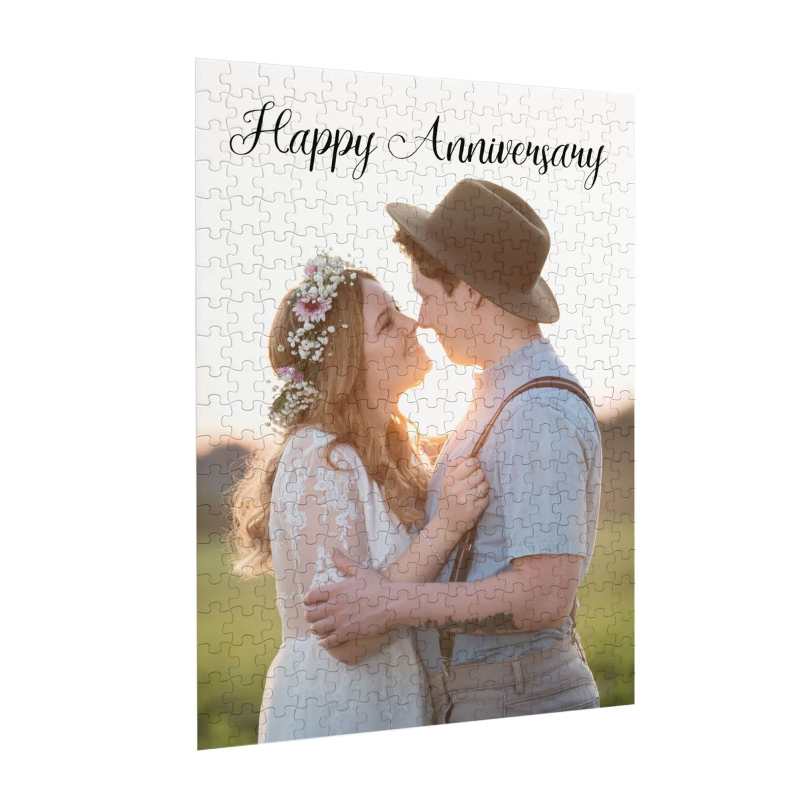 Custom Personalized Photo Wooden Jigsaw Puzzle with Text & Name - Unique Wedding, Anniversary, Graduation Gift for Adults & Kids - Perfect for Family Game Nights, Party Favors & Memory Keepsakes