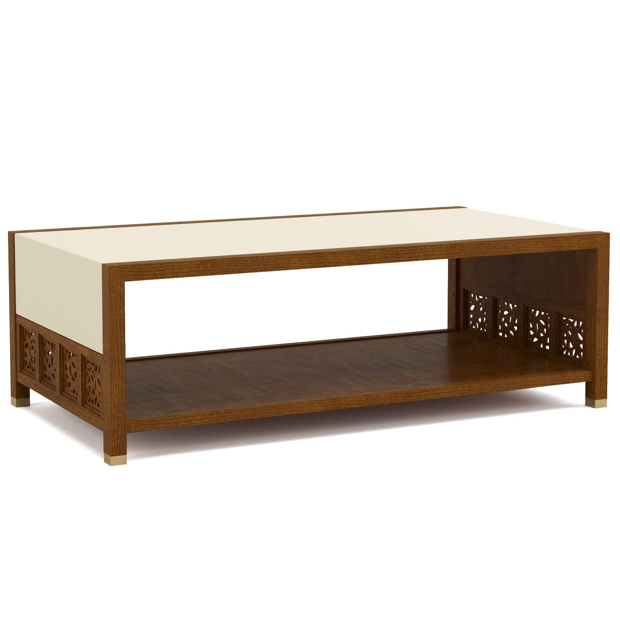 Stylish Surrey Hills Trellis Cocktail Table - Modern End Table for Living Room, Patio & Outdoor Decor - Perfect for Coffee, Books & Drinks