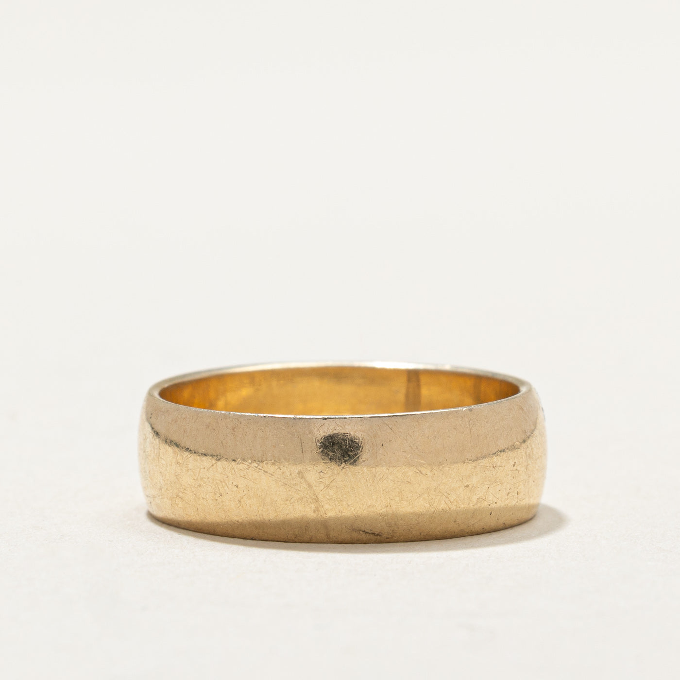 10K Yellow Gold Plain Wedding Band Ring - 6.1mm Wide, Size 6.75 - Classic Minimalist Jewelry for Men & Women - Perfect for Engagement, Anniversary, and Everyday Wear