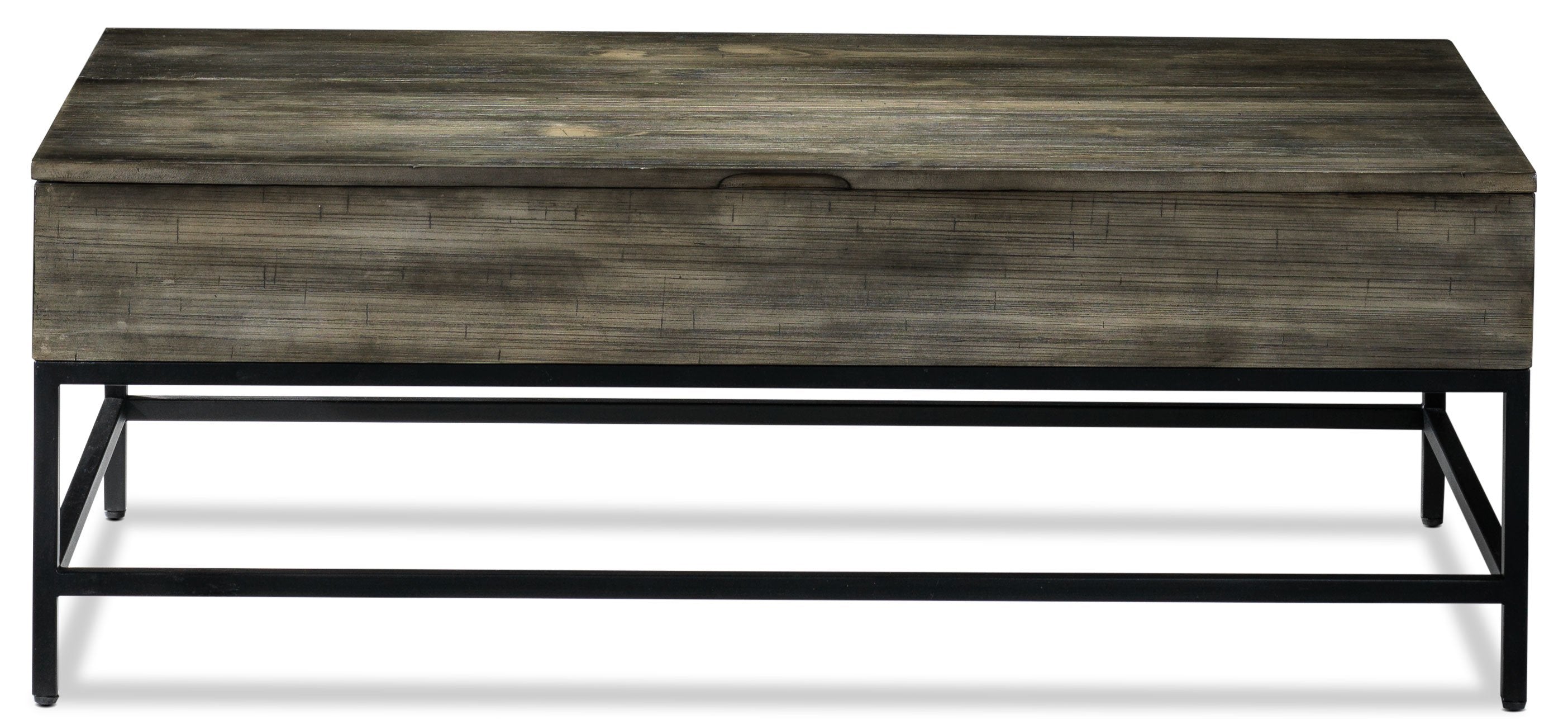 Asher 48 Inch Lift Top Coffee Table with Storage - Modern Grey Convertible Cocktail Table for Living Room, Small Space Furniture with Hidden Compartment for Remote & Magazines