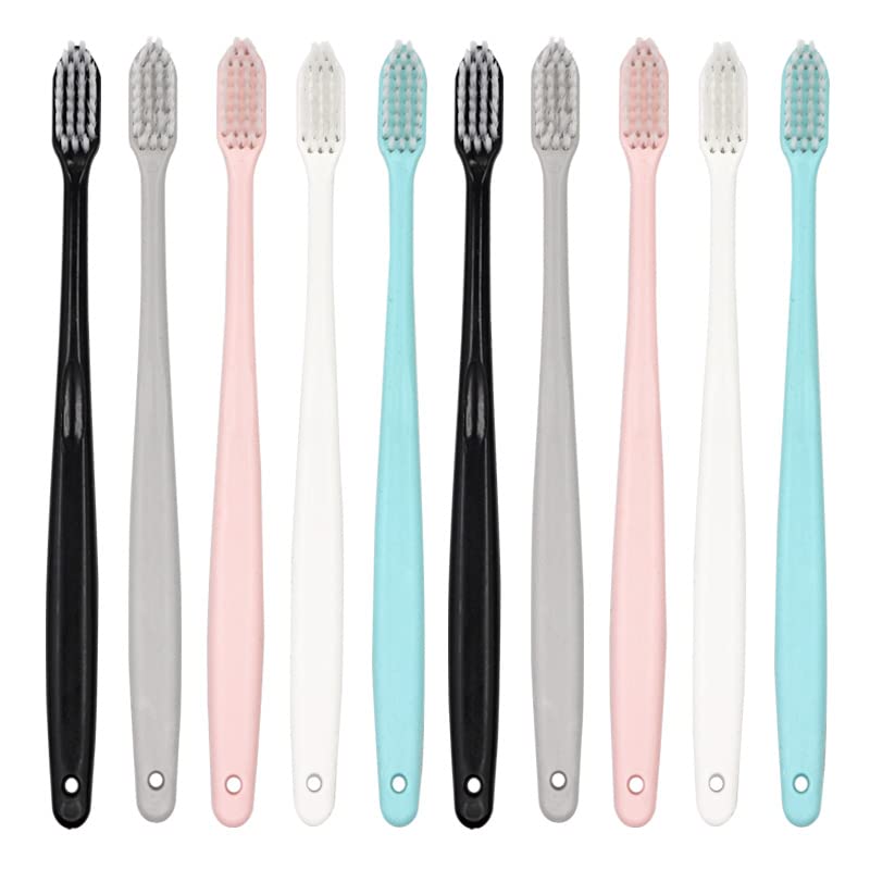 20 Pack Soft Bristle Bamboo Charcoal Toothbrushes for Adults - Deep Cleaning, Teeth Whitening, Antibacterial & Eco-Friendly Oral Care - Perfect for Travel, Home & Office Use