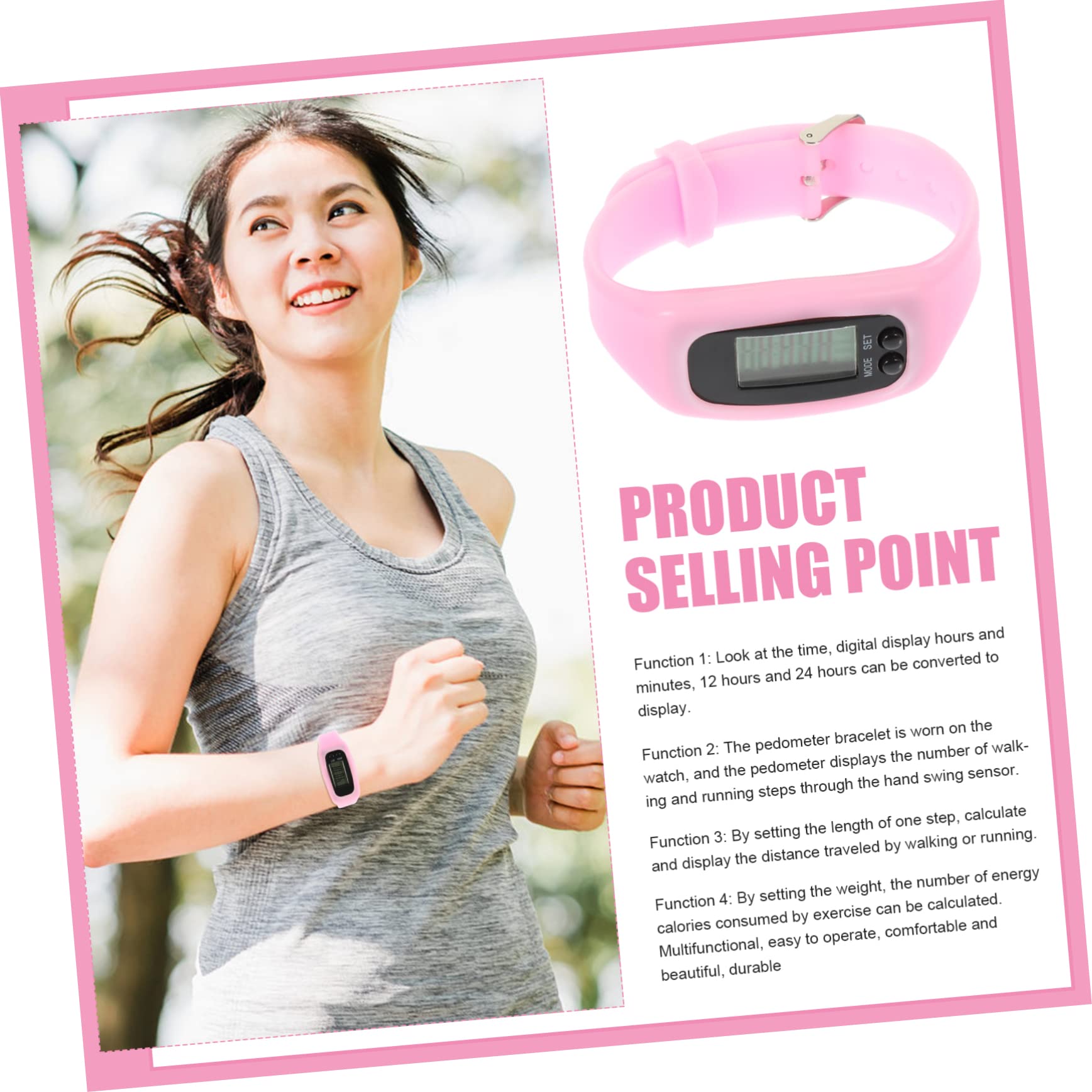 Women's Fitness Tracker Watch - Step Counter Pedometer for Walking, Running & Sports | Portable Wristband E-Tool for Kids & Adults | Track Daily Activity & Workouts