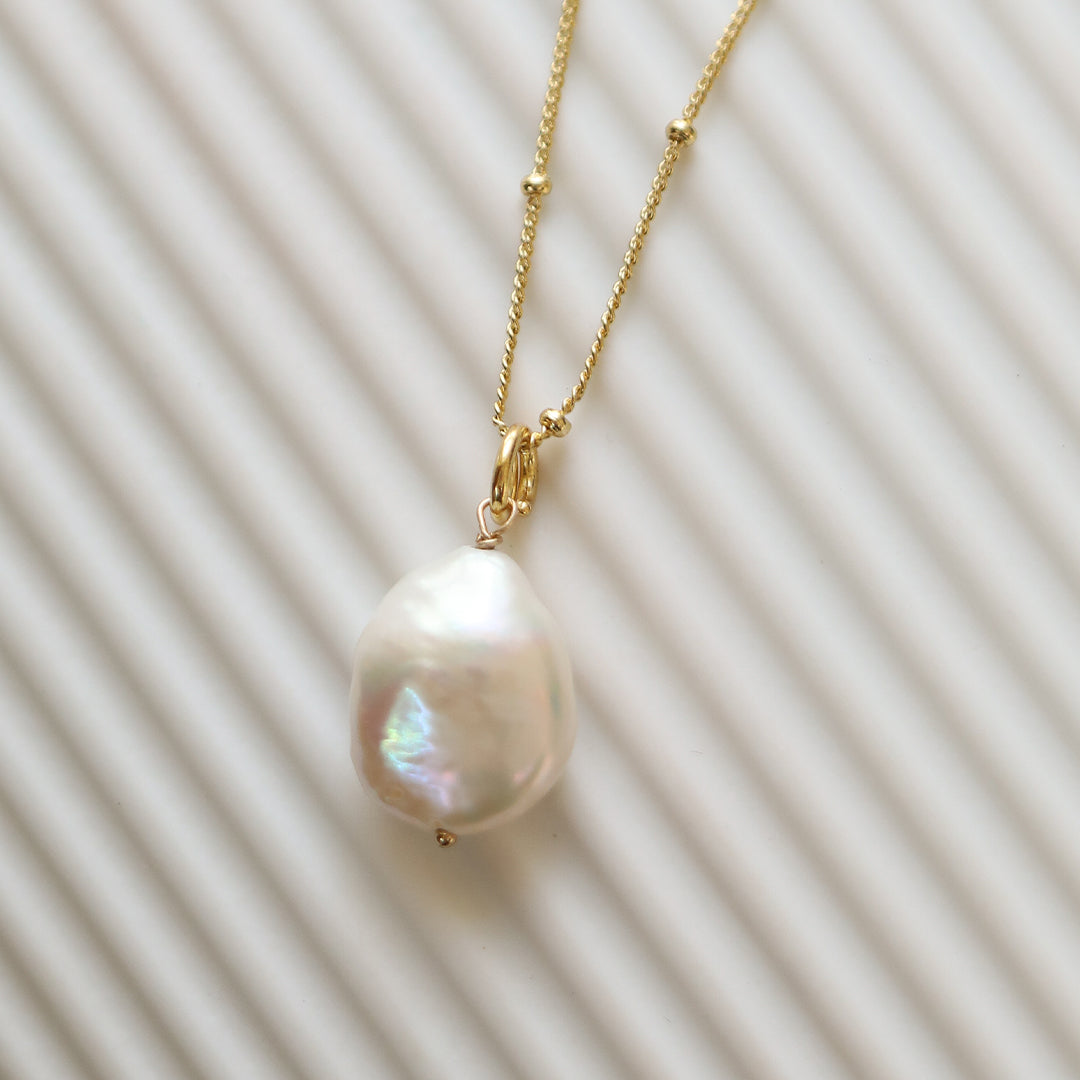 Elegant Capri Pearl Charm Necklace for Women - Dainty Layering Jewelry for Weddings, Parties & Everyday Wear