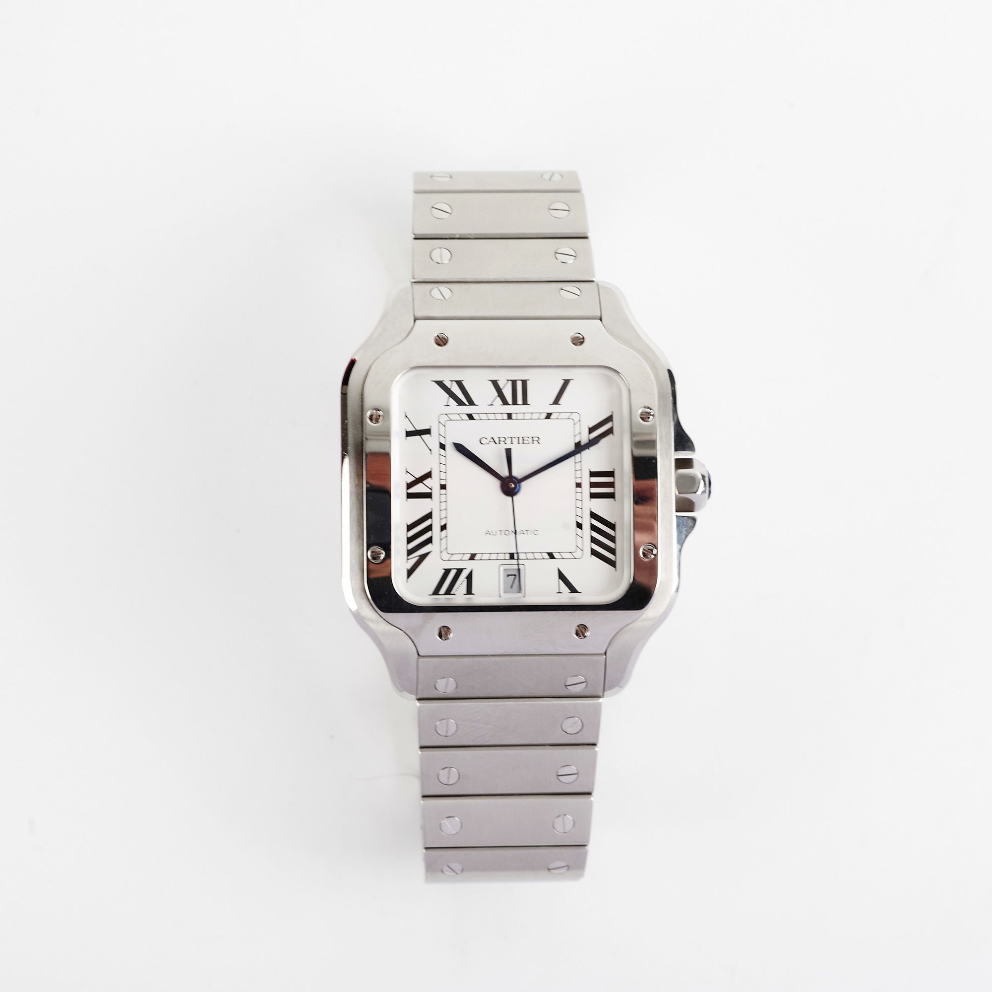 Cartier Santos de Cartier Large Men's Watch - Luxury Stainless Steel Timepiece for Business & Formal Occasions