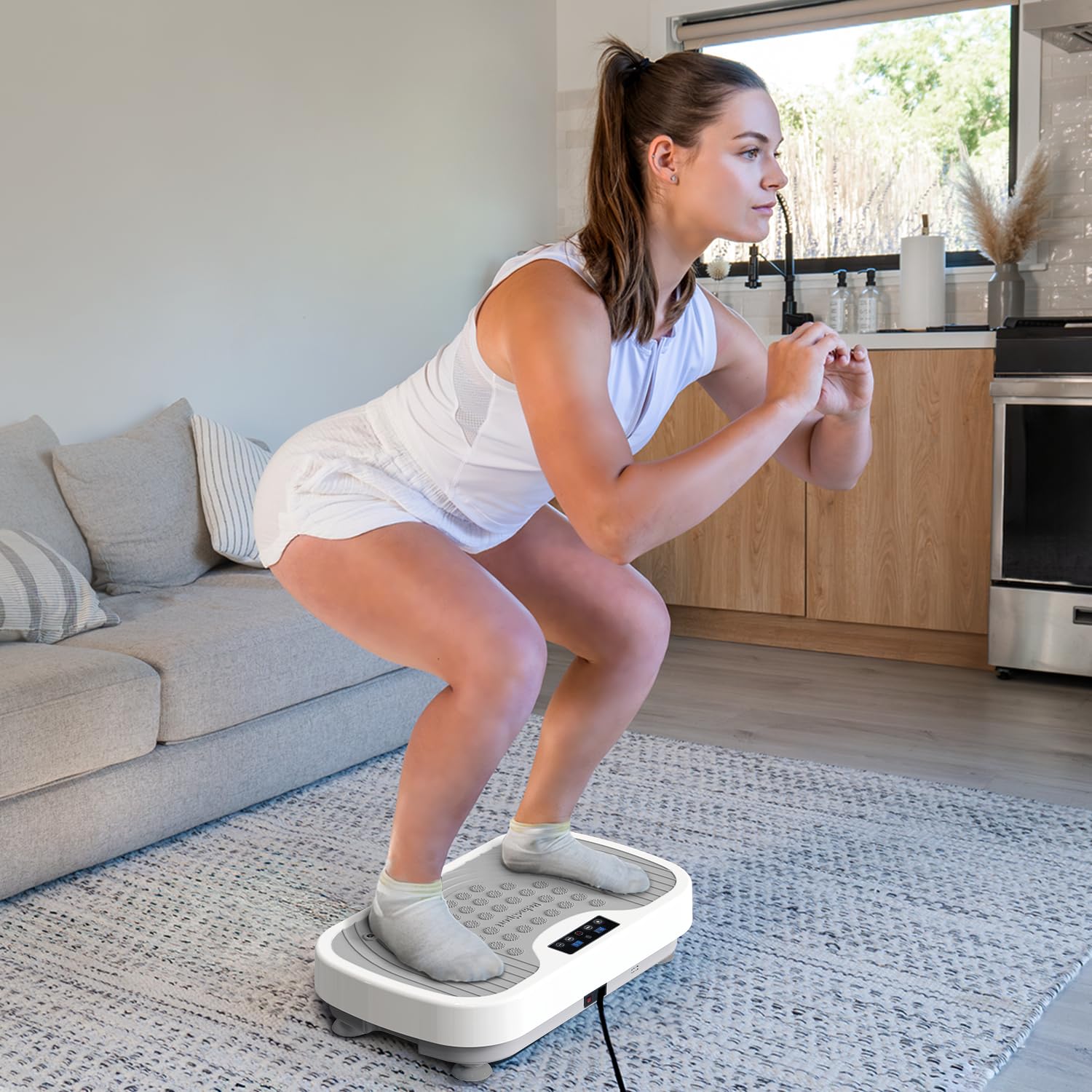 Whole Body Vibration Plate Exercise Machine - Home Fitness Equipment for Weight Loss & Muscle Toning | Perfect for Home Gym, Physical Therapy & Recovery Workouts