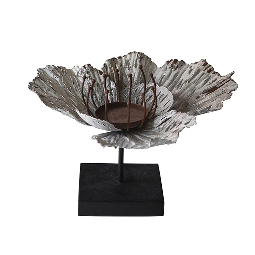 Vintage Wrought Iron Candle Holder Stand - Retro Lotus Design Wax Holder for Home Decor, Wedding Centerpiece & Romantic Dinner Ambiance (Color: A) | Perfect for Living Room, Bedroom, Garden & Outdoor Parties