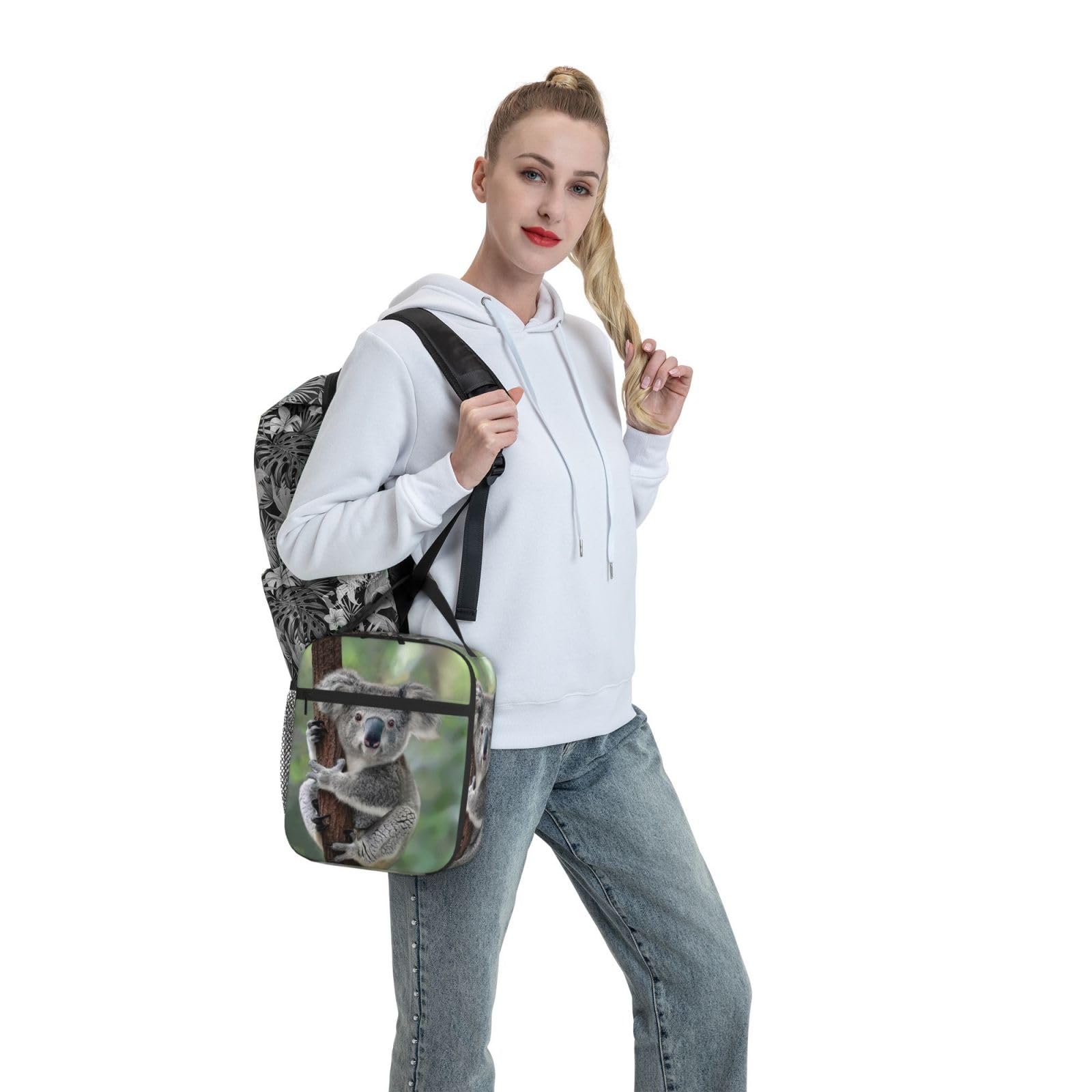 Insulated Reusable Koala Lunch Box - Cute Animal Design Lunch Bag for Men, Women, Teens & Kids | Portable Cooler Tote for Office, School, Travel & Picnics | BPA-Free & Leak-Proof Lunchbox