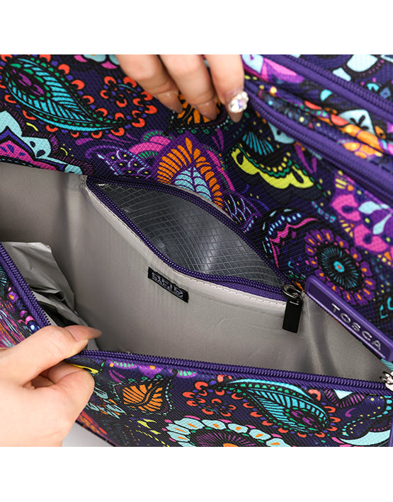 Tosca SO LITE AIR5055 55cm Lightweight Cabin Spinner Luggage with Paisley Design - Perfect for Air Travel & Weekend Getaways