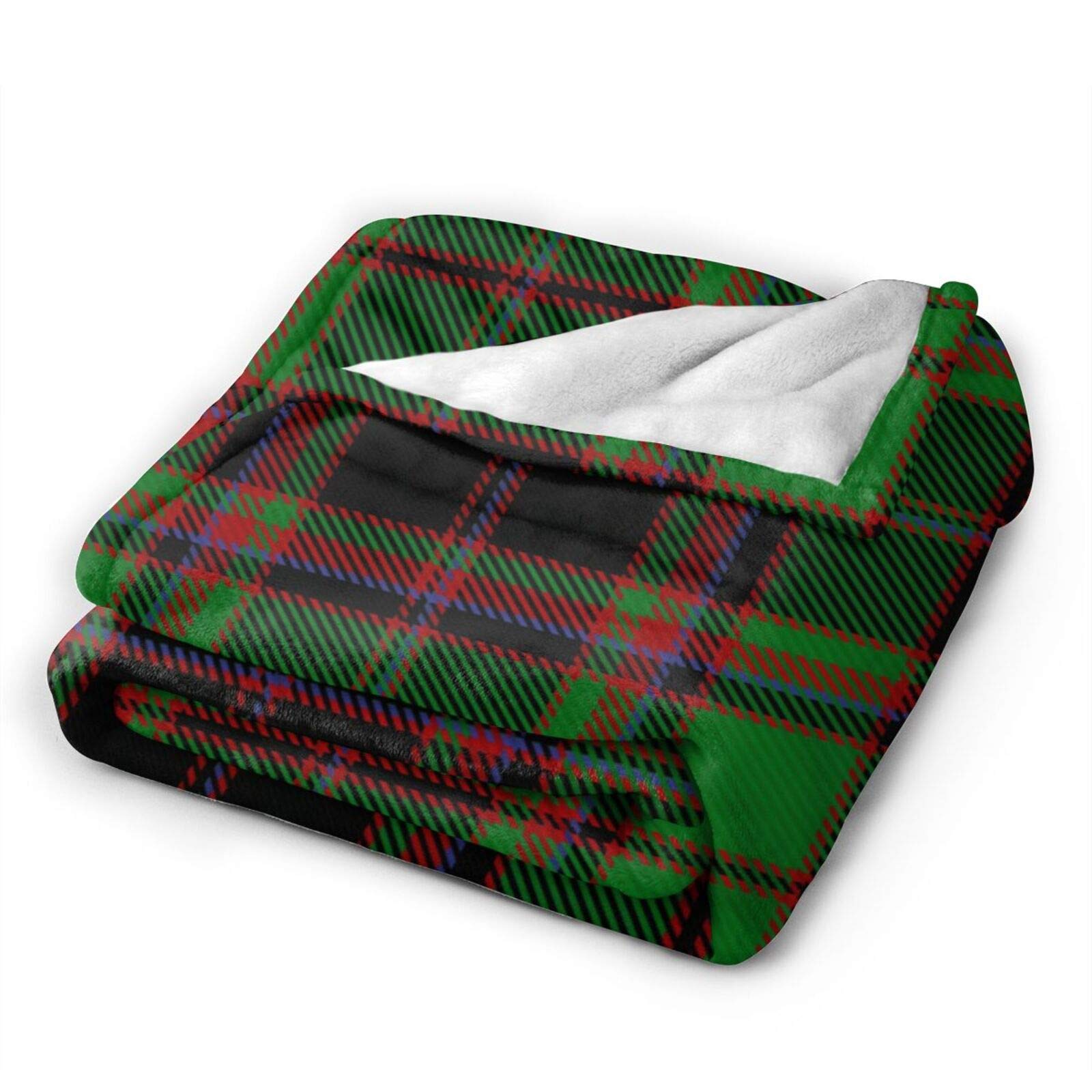 Buchan Clan Tartan Throw Blanket - Ultra Soft Flannel Blanket for Bed, Sofa & Couch - Warm Scottish Plaid Blanket for Home Decor, Gift & Winter Comfort