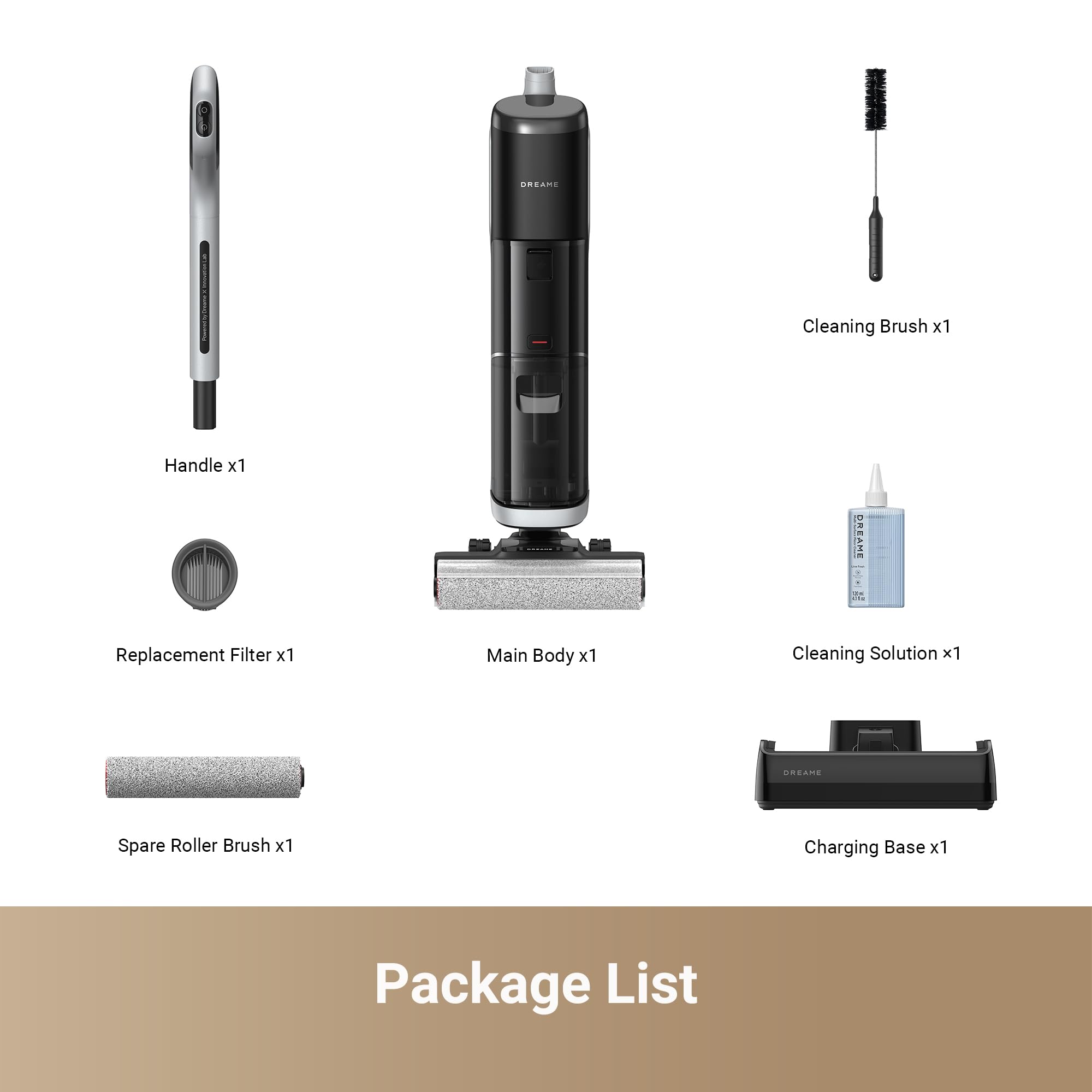 DREAME H14 Pro Wet Dry Vacuum Cleaner - 18kPa Powerful Suction, 180° Lie-Flat Vacuum Mop with 140°F Hot Water Washing & Fast Drying | Smart App Control | Ideal for Hardwood Floors, Tile & Carpet Cleaning | Easy GlideWheel for Smooth Movement