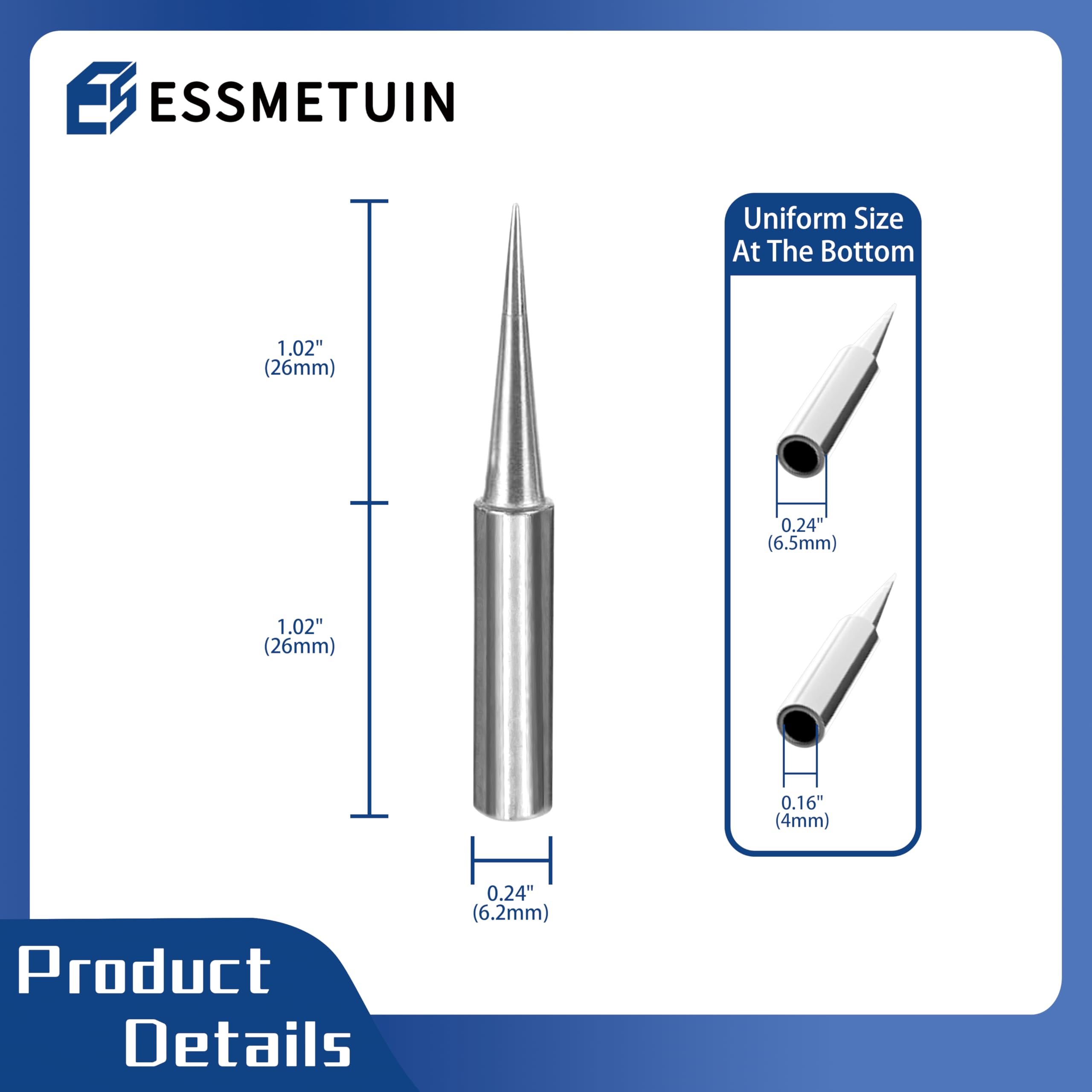 High-Quality 900MT Soldering Iron Tips - 10-Piece Set for Precision Electronics Repair | Perfect for Circuit Boards, DIY Projects & Home Repairs