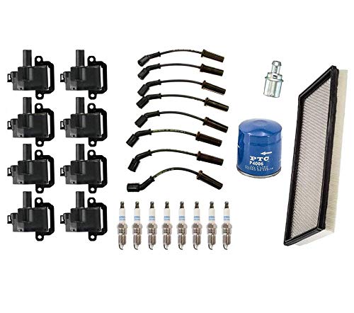 High-Performance Iridium Spark Plugs & Air Oil Filters Replacement Kit for 1997-2004 Chevrolet Corvette 5.7L V8 - Engine Tune-Up & Performance Upgrade Accessories