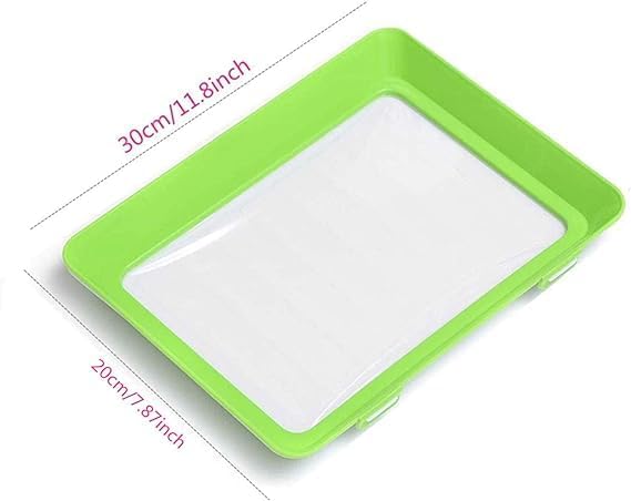Reusable Airtight Food Storage Containers Set of 3 - BPA-Free Plastic Food Preserving Trays for Fruits, Vegetables & Meal Prep - Fridge & Freezer Safe Kitchen Organizers (Red) - Perfect for Meal Prep, Leftovers & Refrigerator Organization