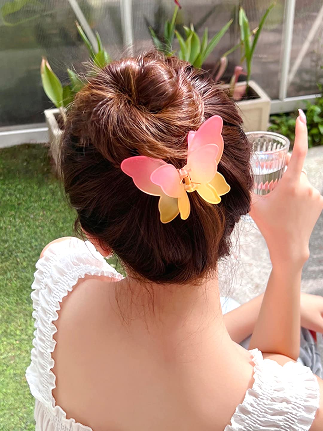 Vibrant Yellow Chime Claw Clips - Colorful Hair Clutches & Large Hair Clips for Women & Girls | Perfect for School, Work, Parties & Everyday Hairstyles