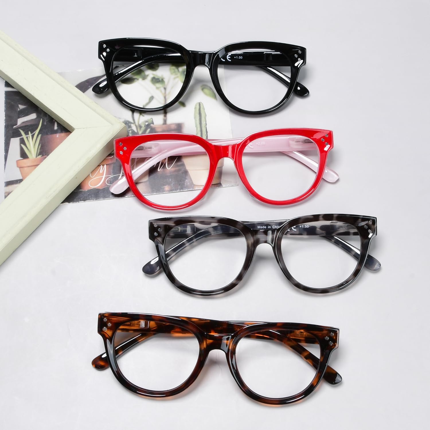 Eyekepper Bifocal Reading Glasses for Women - Fashionable +1.00 to +3.00 Magnification Readers - Perfect for Reading, Crafts & Computer Work