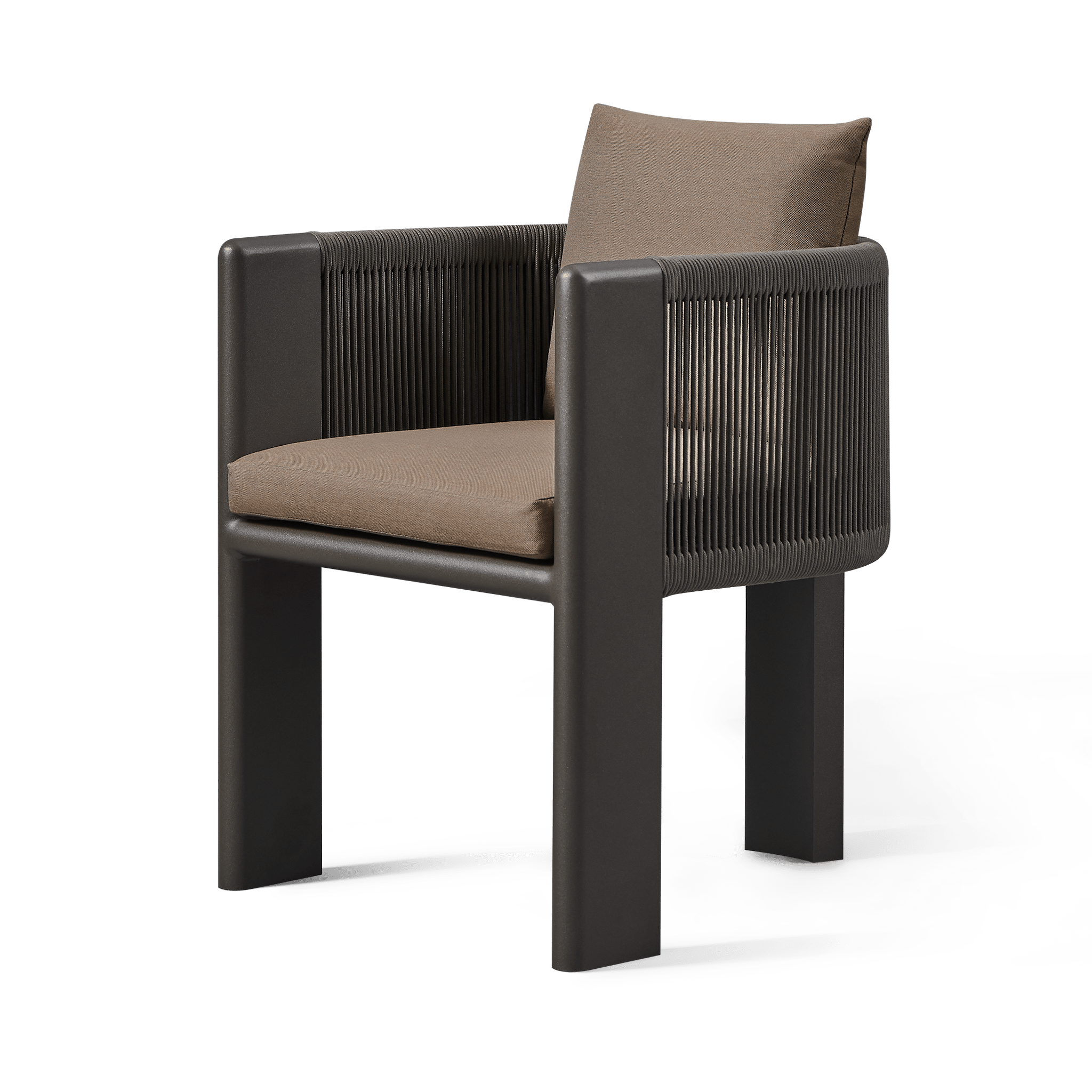 Palm Beach Aluminum Dining Chair - Outdoor Patio Furniture Set for Poolside, Garden, and Backyard Relaxation