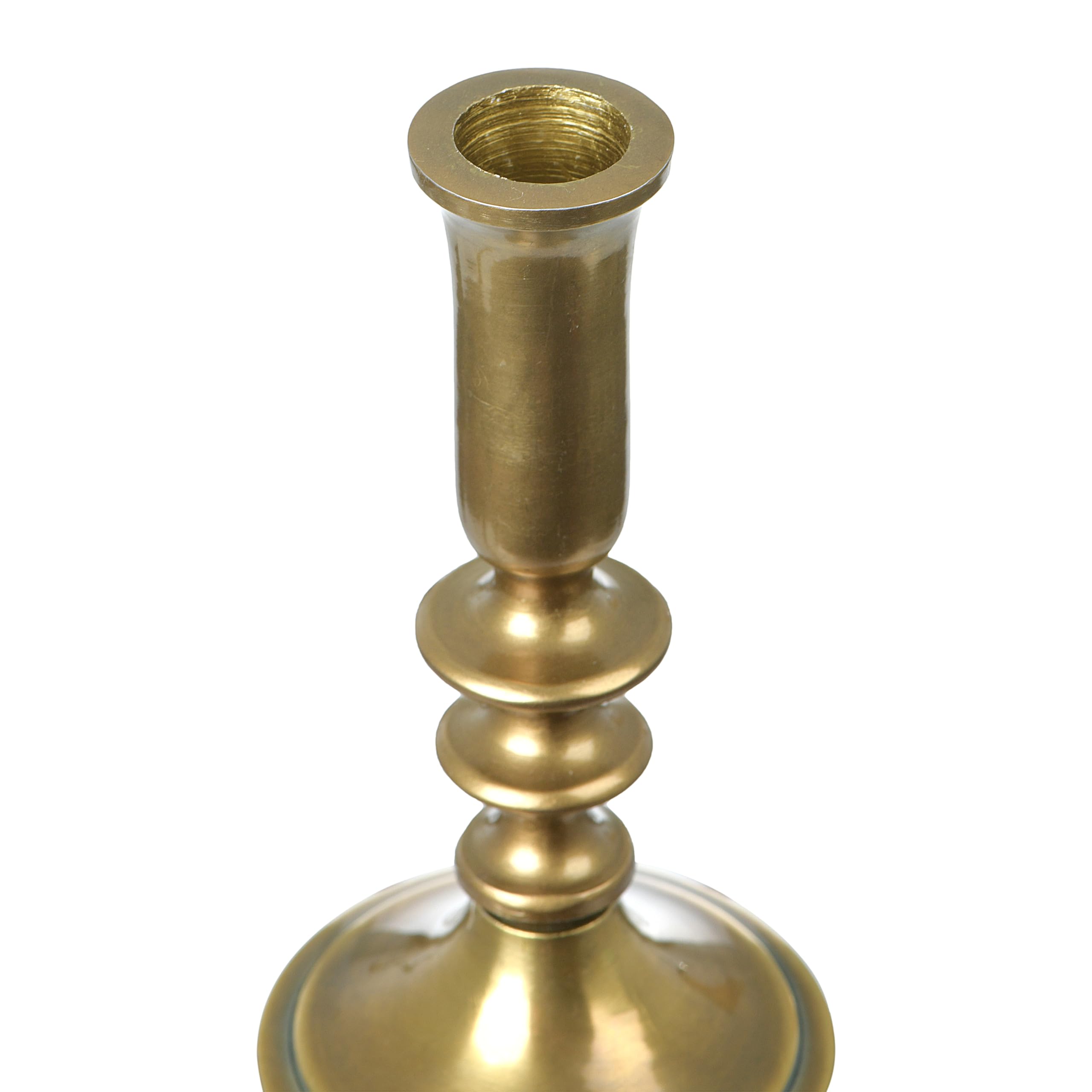 Creative Co-Op Decorative Metal Taper Candle Holders - Gold Set of 2 - Elegant Table Decor for Weddings, Dining Room Centerpieces & Holiday Home Decor