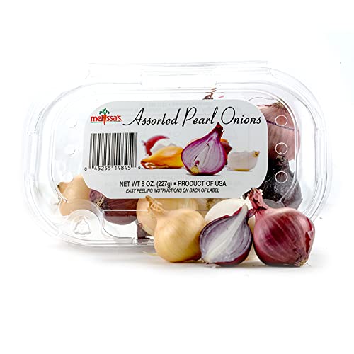 Melissa's Assorted Pearl Onions - 3 Pack (8 oz Each) | Fresh Cooking Onions for Soups, Stews & Casseroles | Premium Quality Small Onions