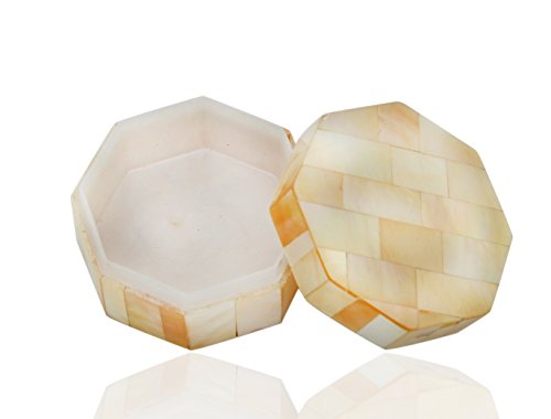 Yellow Octagon Box 1.8 x 1.1 inches