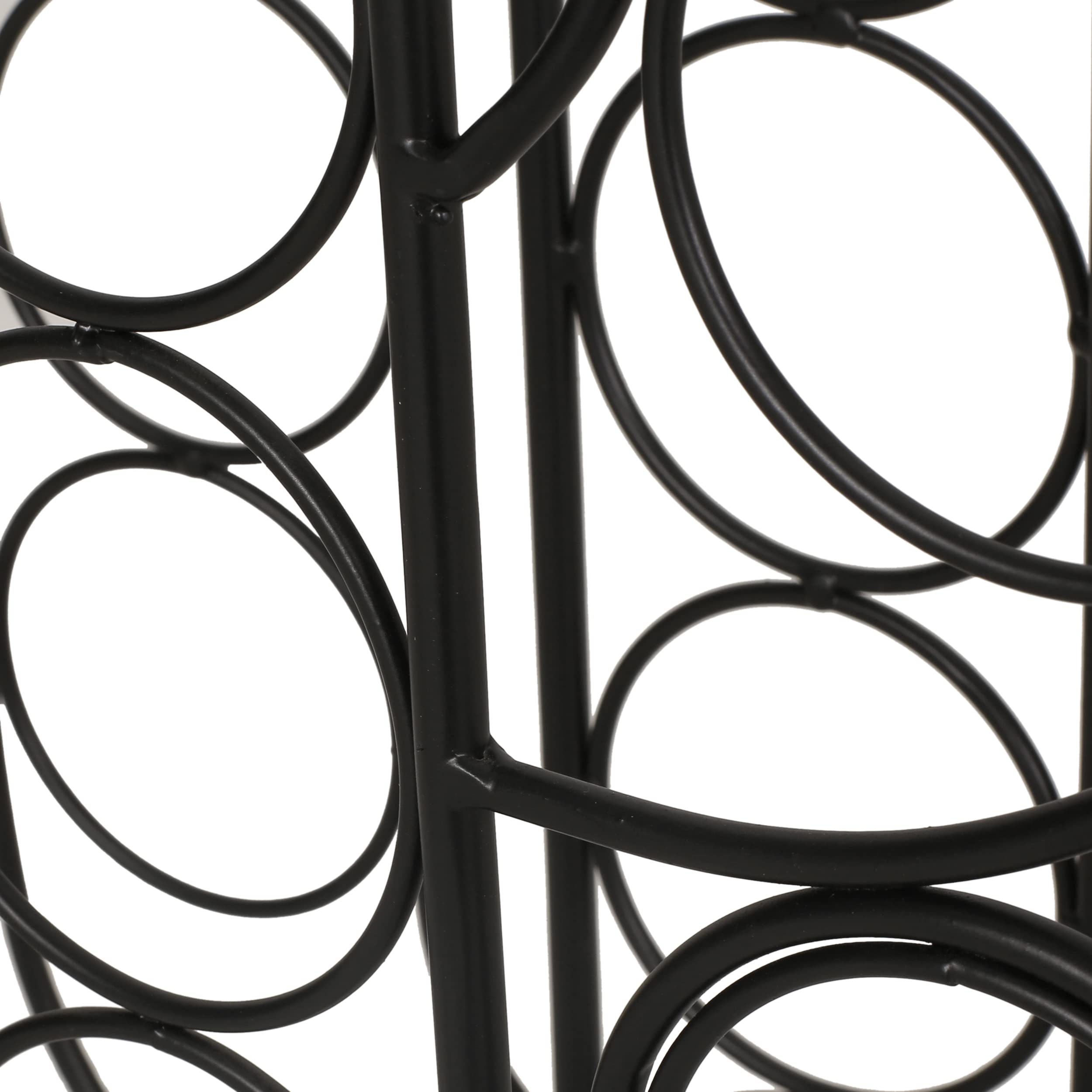 Christopher Knight Home Ferrat Wine Rack - Black Metal Wine Bottle Holder for Kitchen, Bar, Dining Room & Home Decor Storage Solution