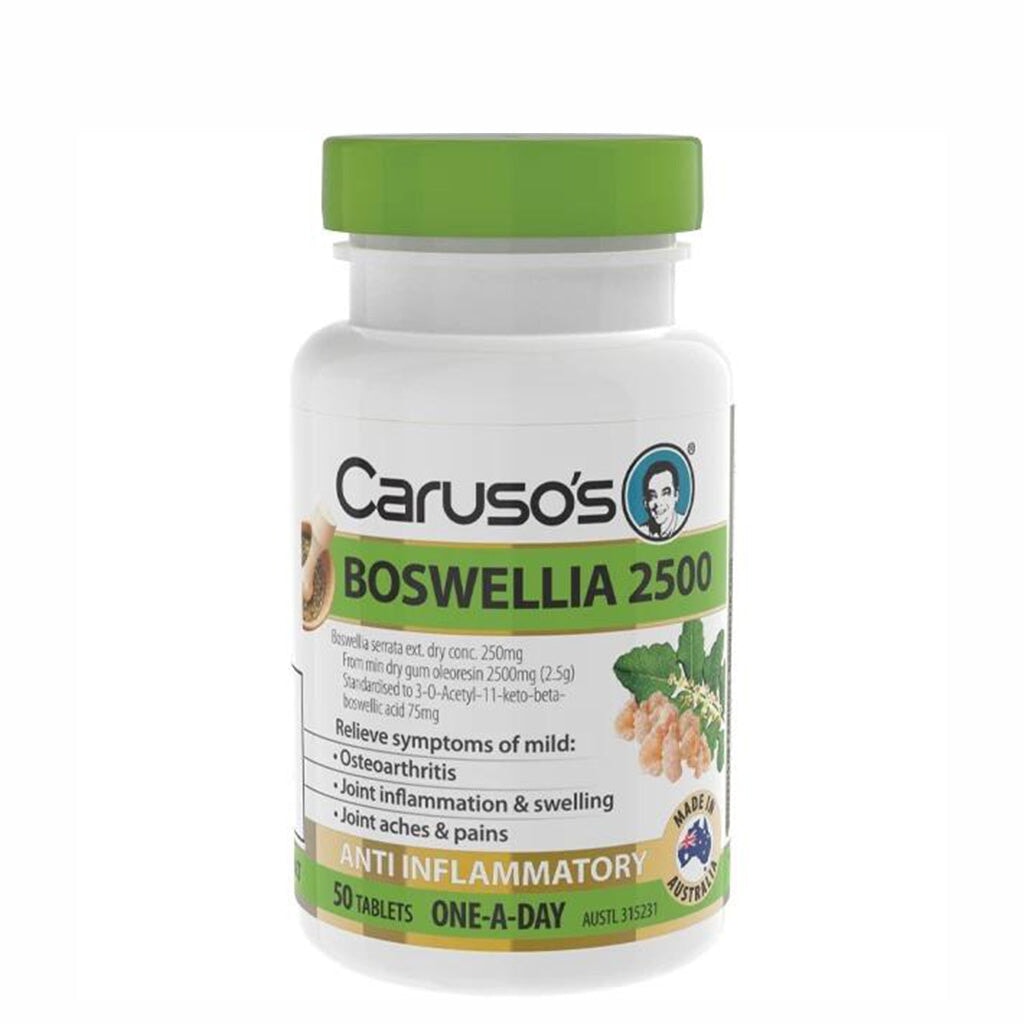 Caruso's Boswellia 2500mg Supplement - Premium Frankincense Extract for Joint Support & Inflammation Relief - Ideal for Arthritis, Workout Recovery & Daily Wellness