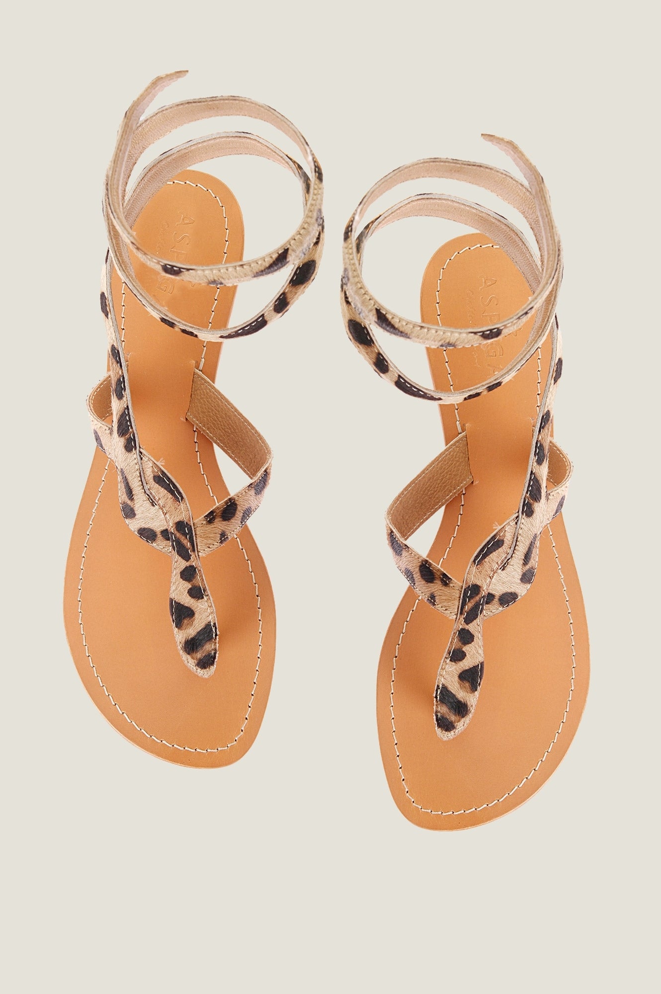 Cobra Wrap Sandals for Women - Fashionable Leopard Print Flat Sandals | Perfect for Beach, Vacation, and Summer Outfits