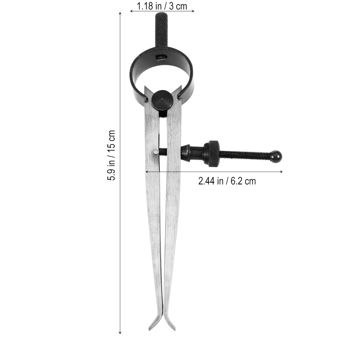 Precision Digital Caliper Tool - 6 Inch Stainless Steel Measuring Tool with Spring for Woodworking, Metalworking, and DIY Projects