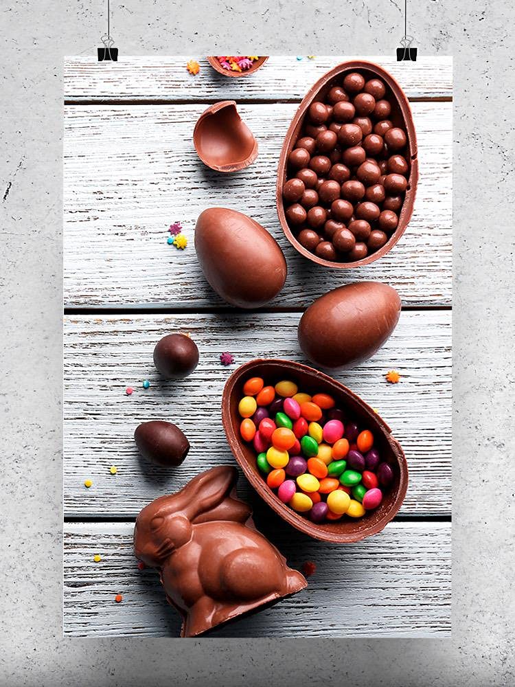 Smartprints Chocolate Easter & Sweets Poster - Printable Easter Decorations for Home, Party, Classroom | Digital Download Wall Art for Holiday Celebrations