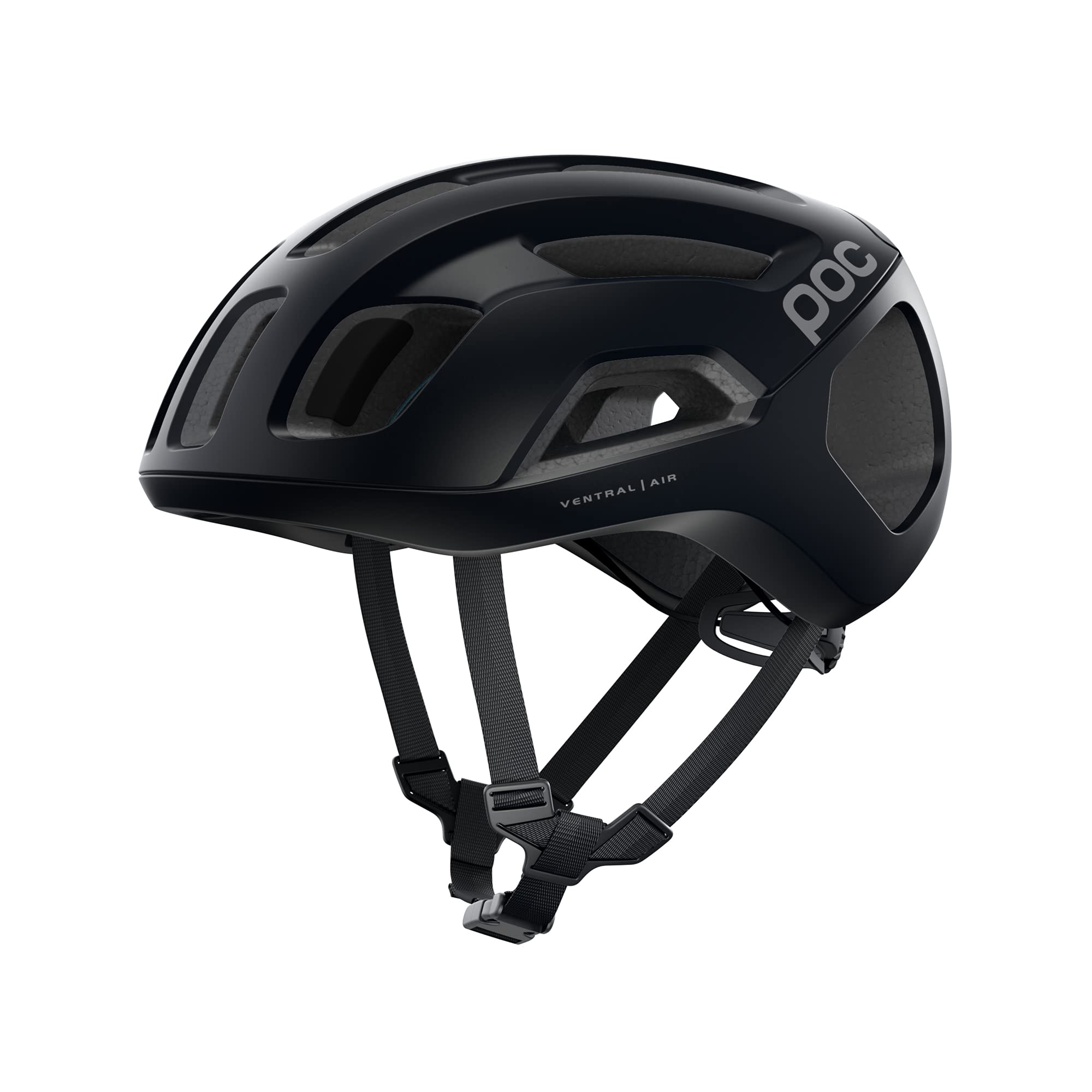 POC Ventral Air Spin Bike Helmet - Lightweight, Ventilated, MIPS Protection - Uranium Black Matte (Size S) - Ideal for Road Cycling, Mountain Biking & Commuting