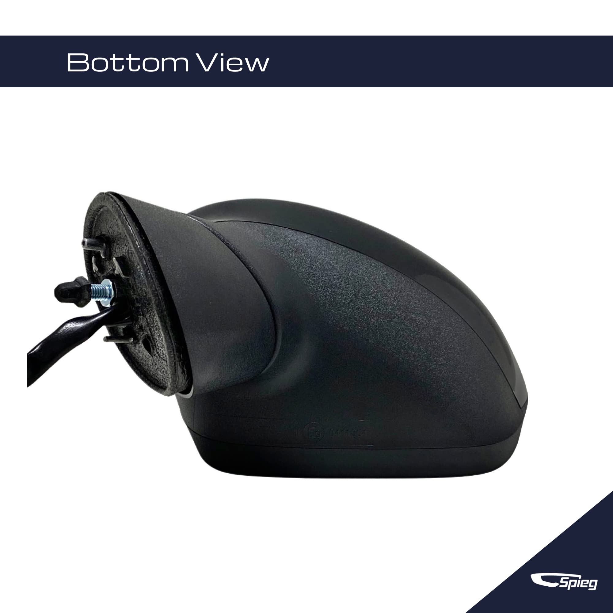 2011-2019 Ford Fiesta Driver Side Mirror Replacement - Left Power Adjustable Manual Folding Non-Heated Mirror Assembly with Spotter Glass (Paintable Black, 3-Pin Connector) | Perfect for Parking Assistance & Blind Spot Visibility